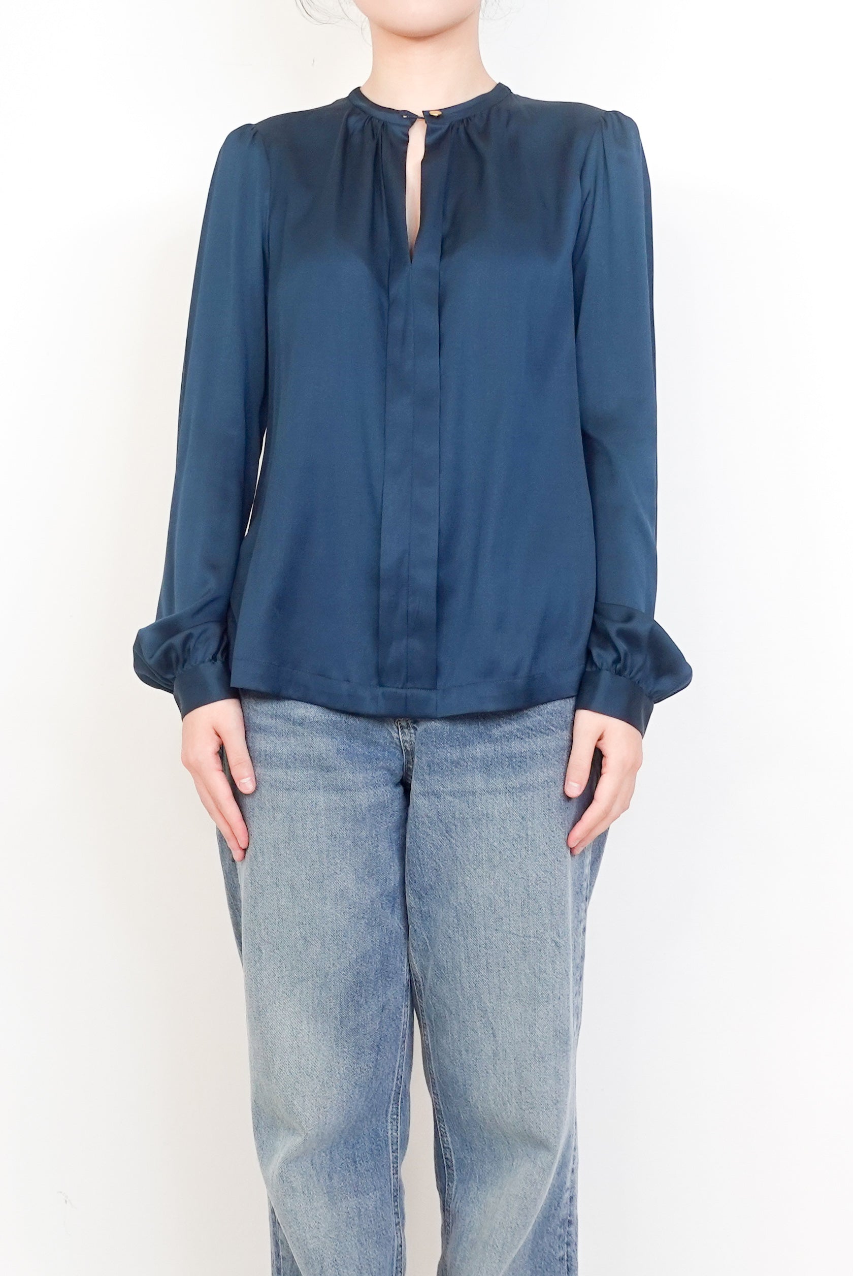 Silk Blue blouse RRP £300