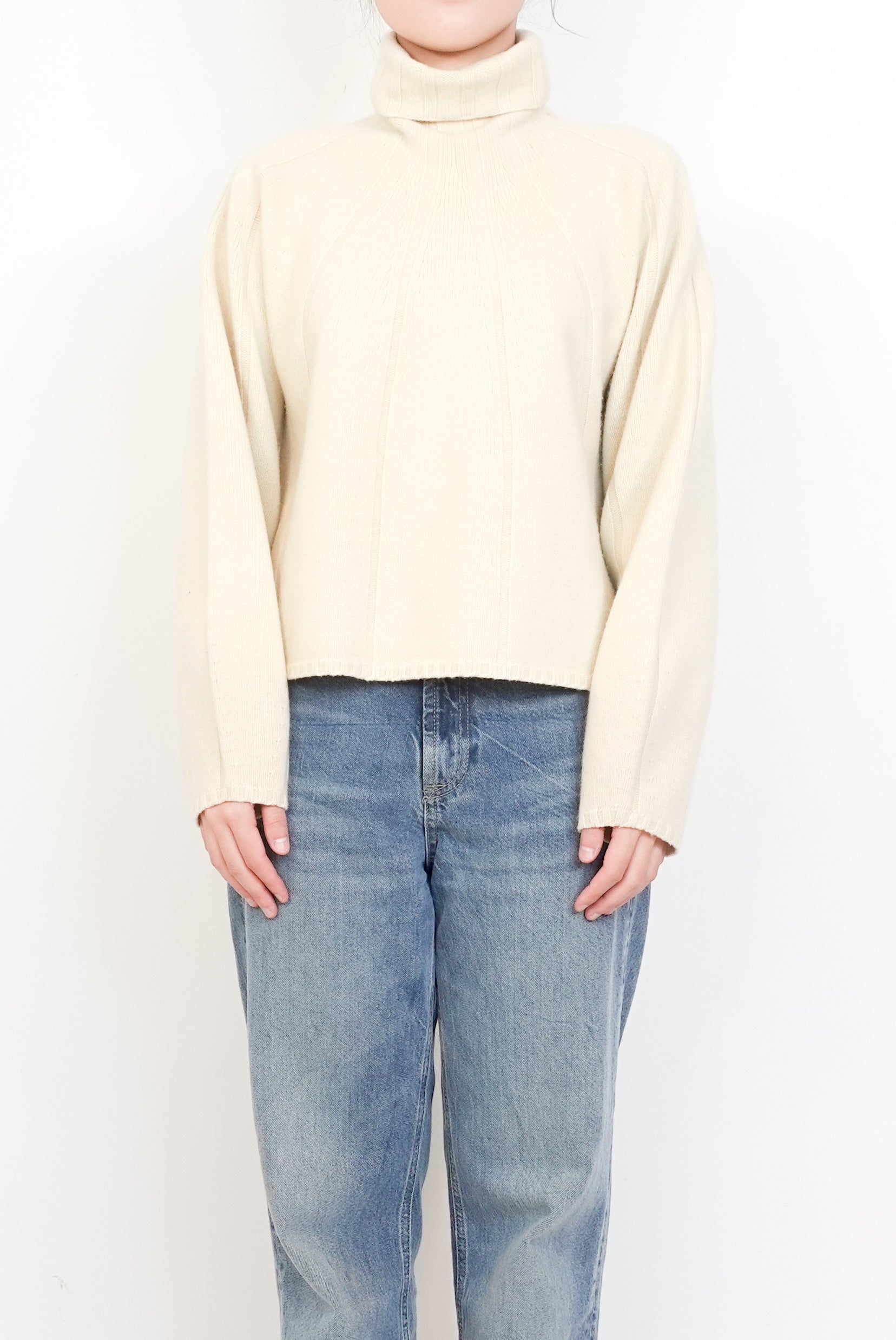 Wool Cream high neck jumper RRP £300