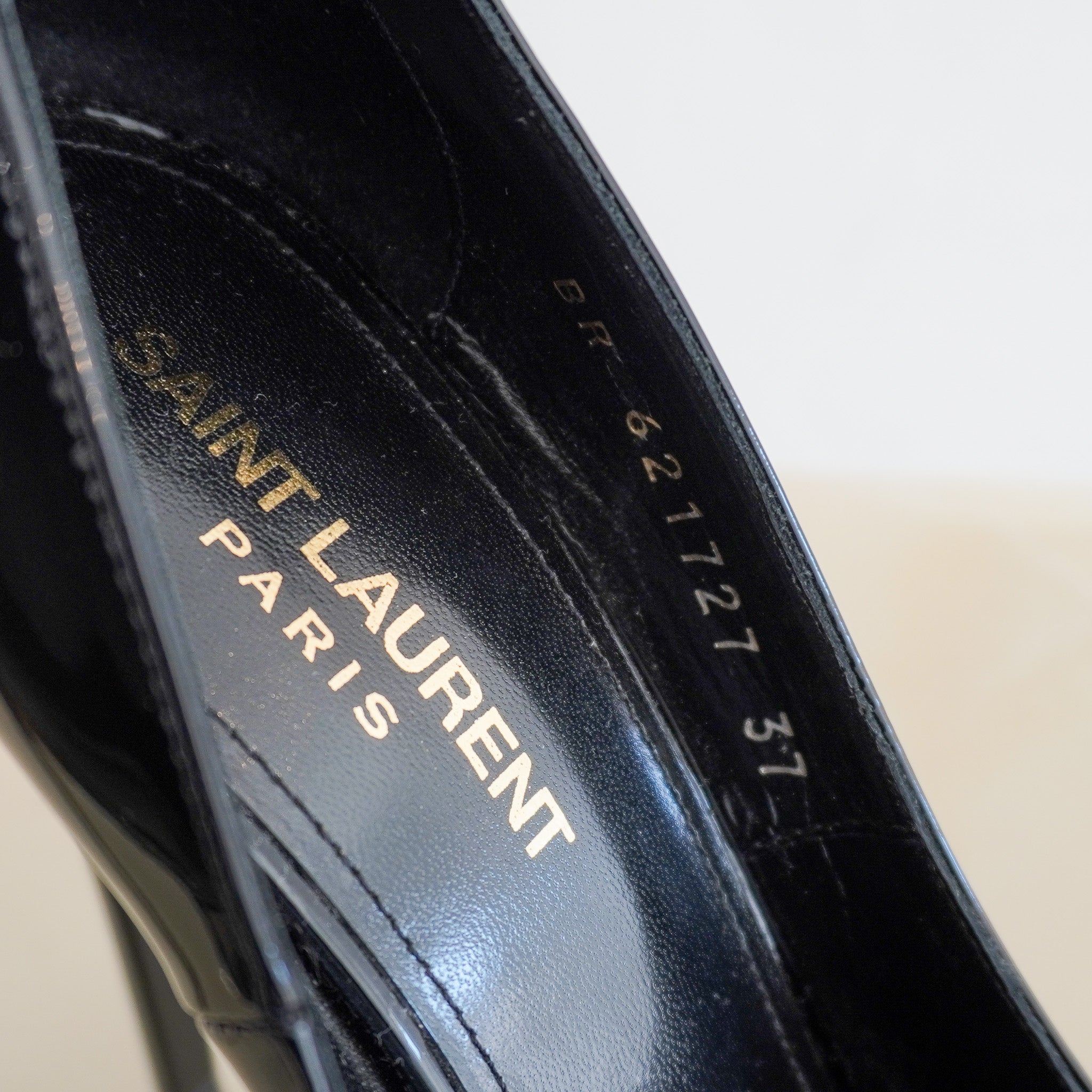 Saint Laurent Paris Black Patent Leather Pumps (RRP £800) | Authentic Preloved - Reloved Again