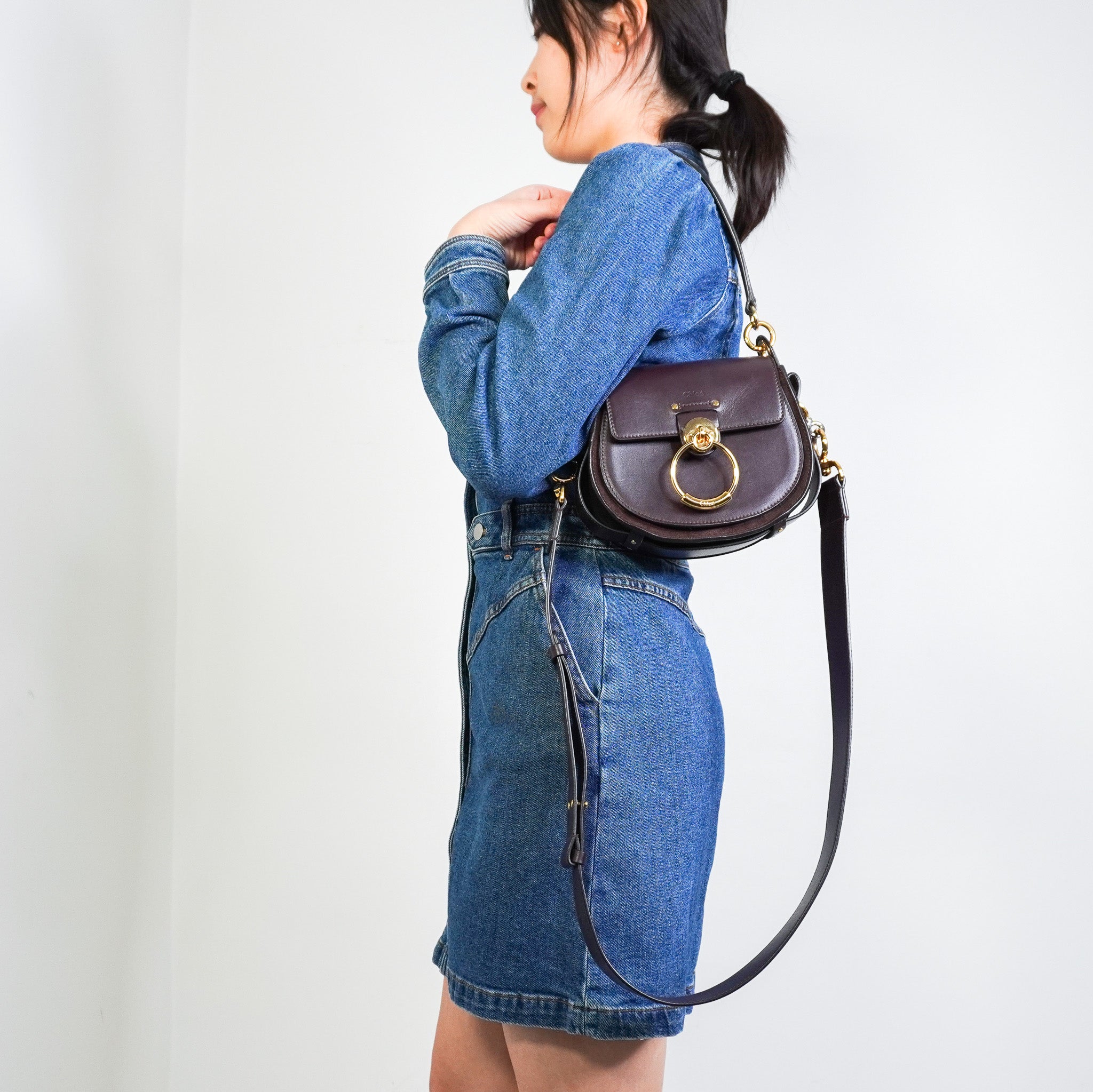 Chloe Tess Small Bag in Dark Burgundy RRP £1700 | Authentic Preloved