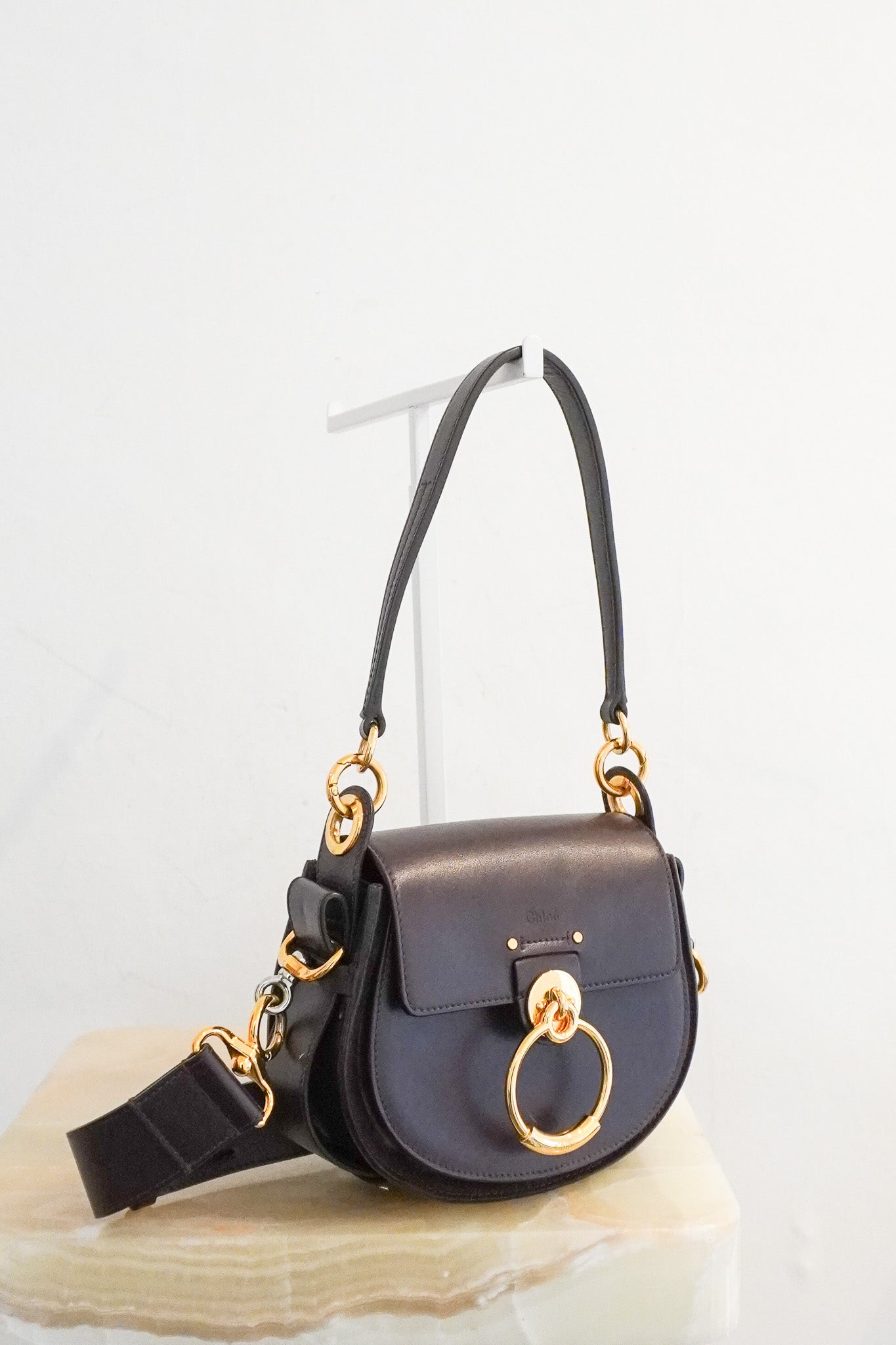 Chloe Tess Small Bag in Dark Burgundy RRP £1700 | Authentic Preloved