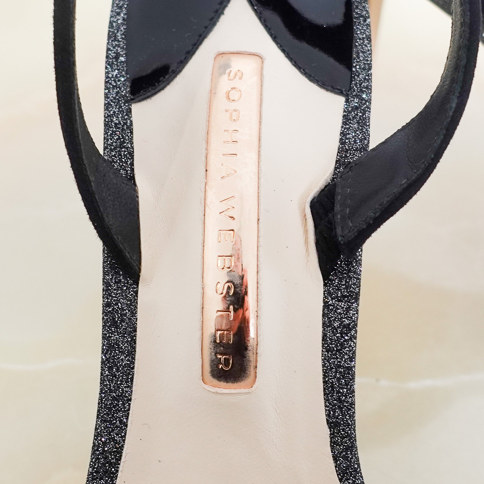 NEW Black glitter sandals RRP £125