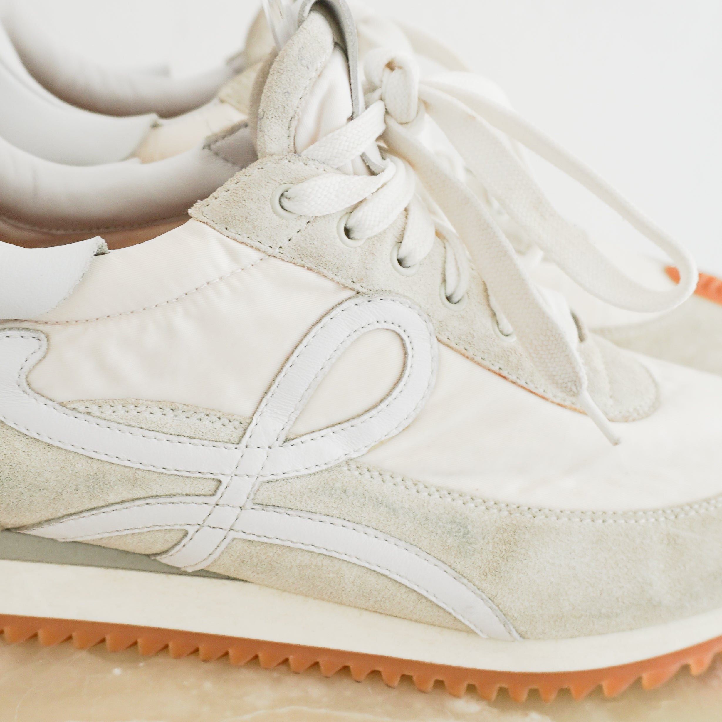 Loewe Flow Runner Sneakers White & Orange (RRP £425) | Authentic Preloved