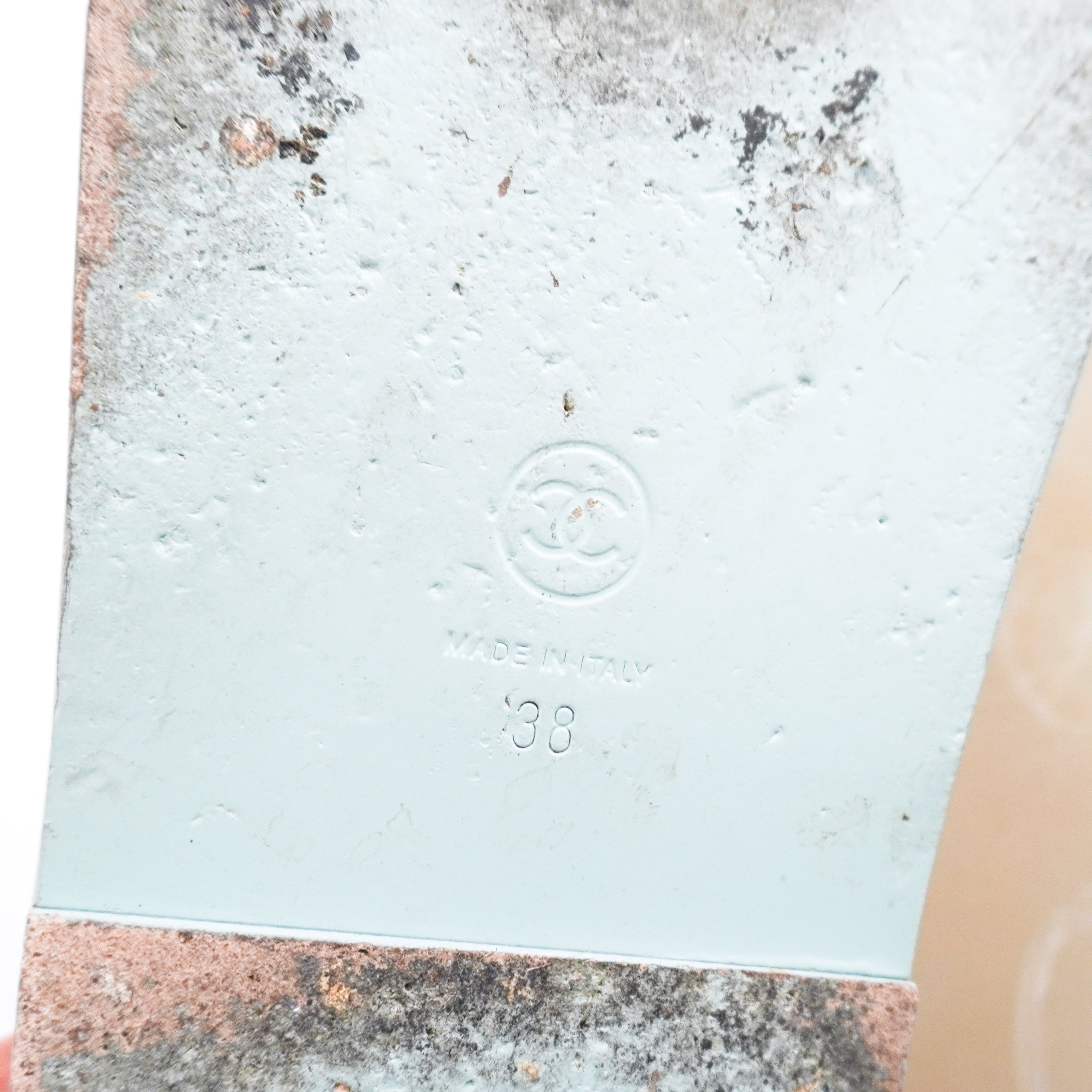 Chanel Pastel Blue and White Quilted Dad Sandals RRP £1600 | Authentic Preloved [final sale]