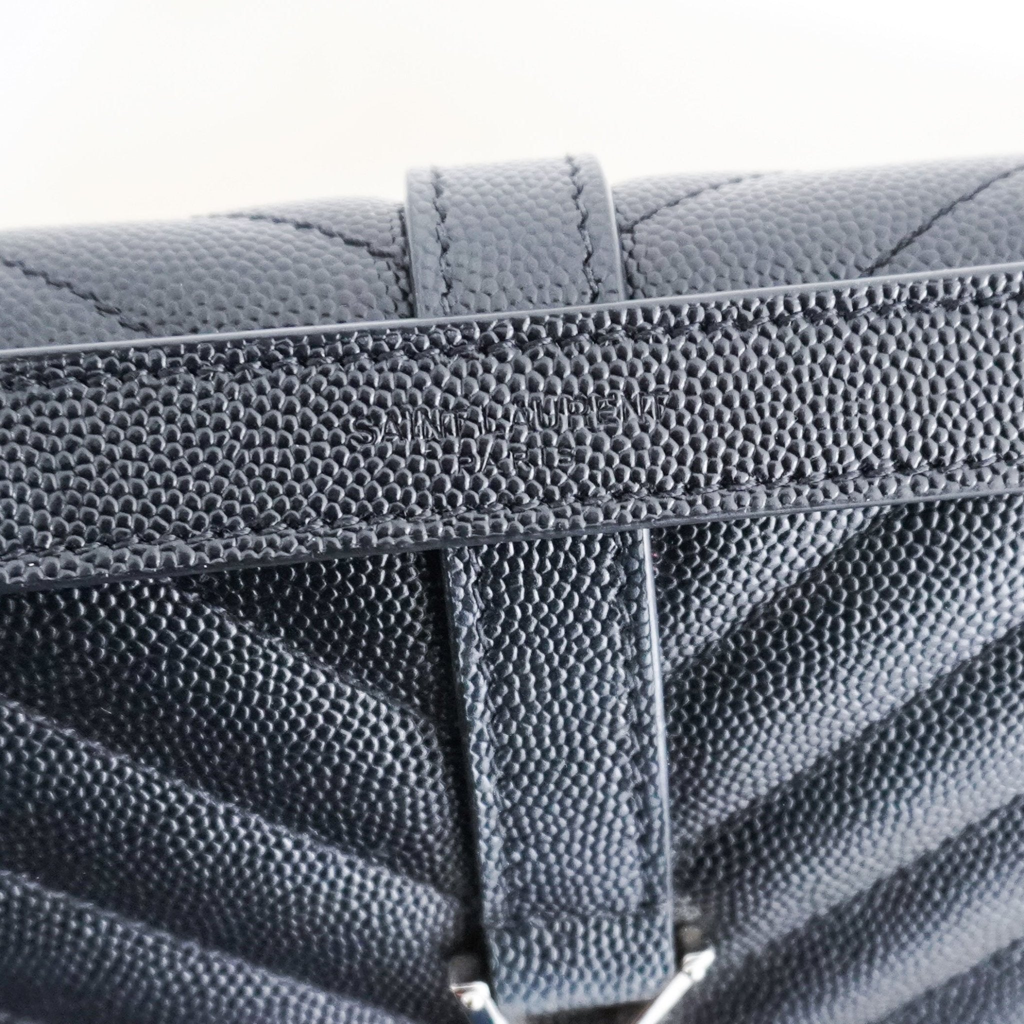 Saint Laurent Black Medium Envelope Matelasse Shoulder Bag RRP £2235 | Authentic Preloved