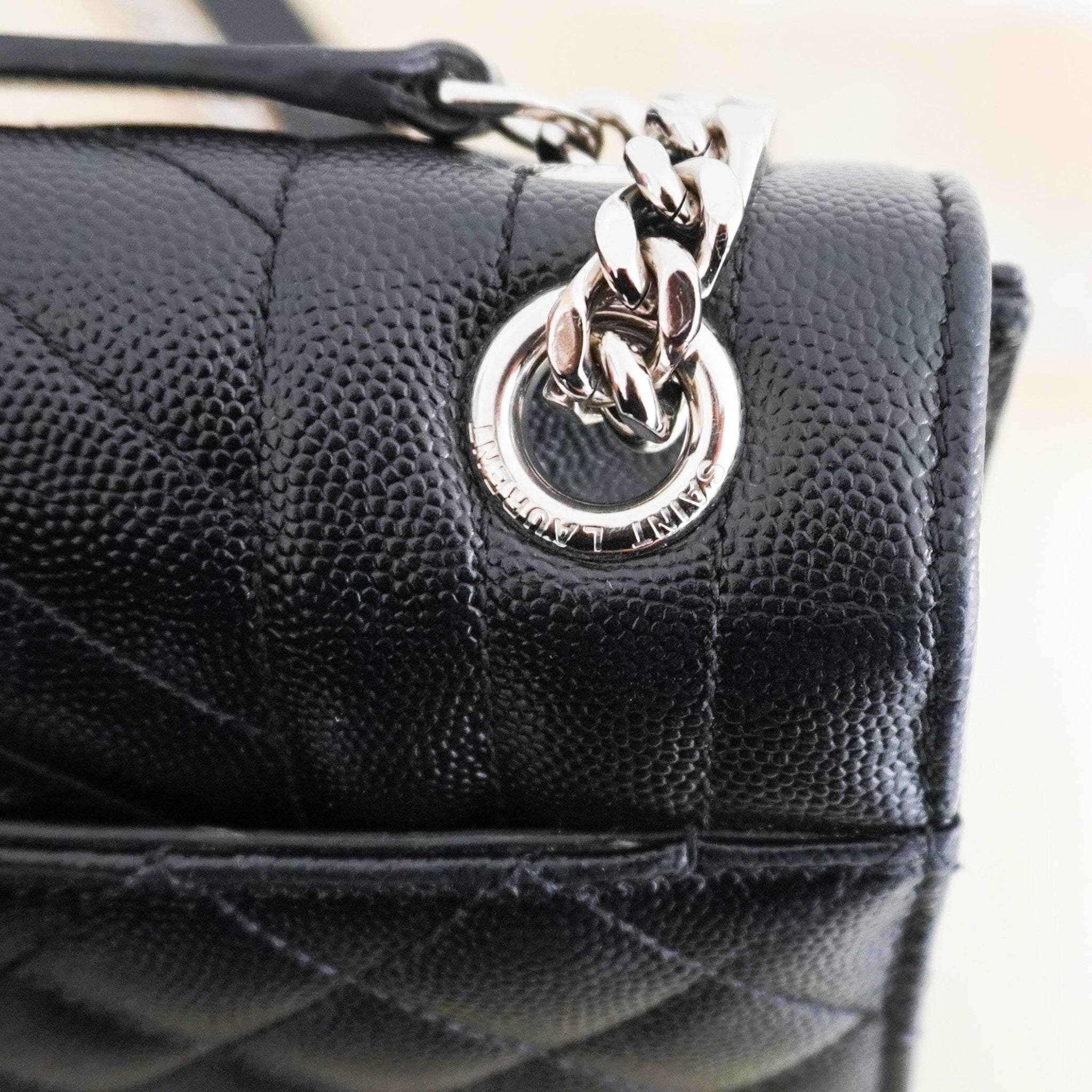 Saint Laurent Black Medium Envelope Matelasse Shoulder Bag RRP £2235 | Authentic Preloved