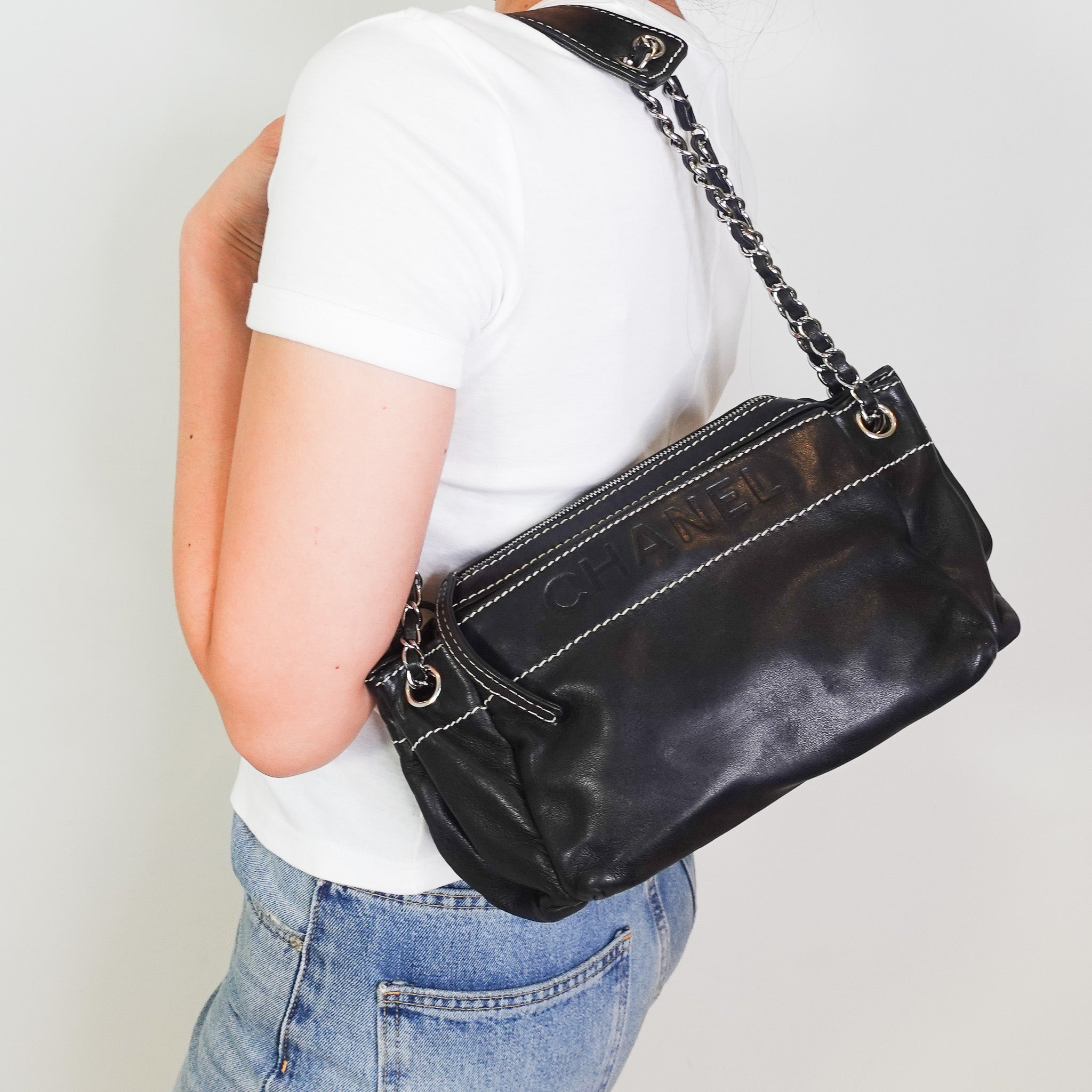 Chanel Wild Stitch Bag in Black RRP £1000 | Authentic Preloved - Reloved Again