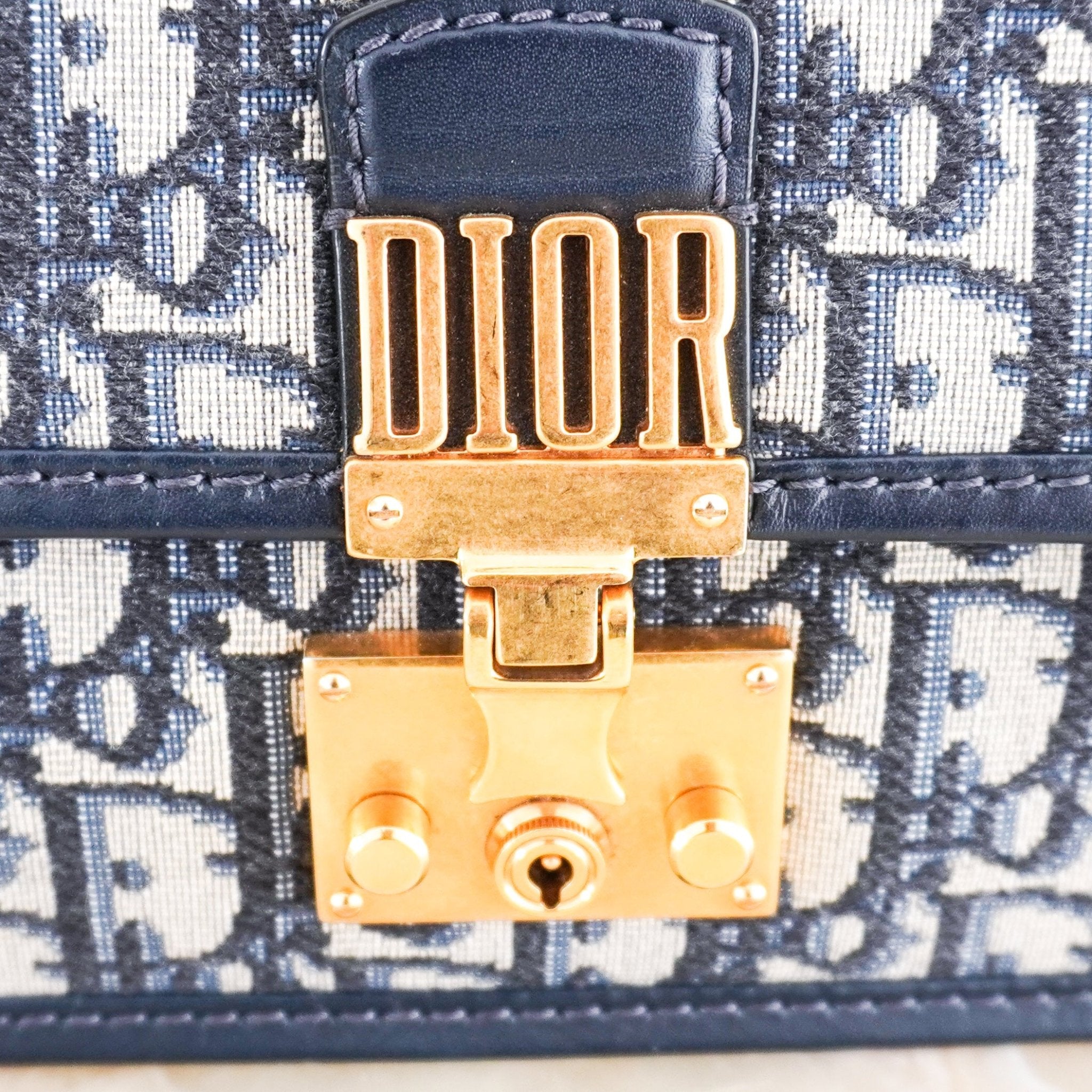 Dior Blue Oblique Canvas Dioraddict Medium Flap Bag RRP £2900 | Authentic Preloved - Reloved Again