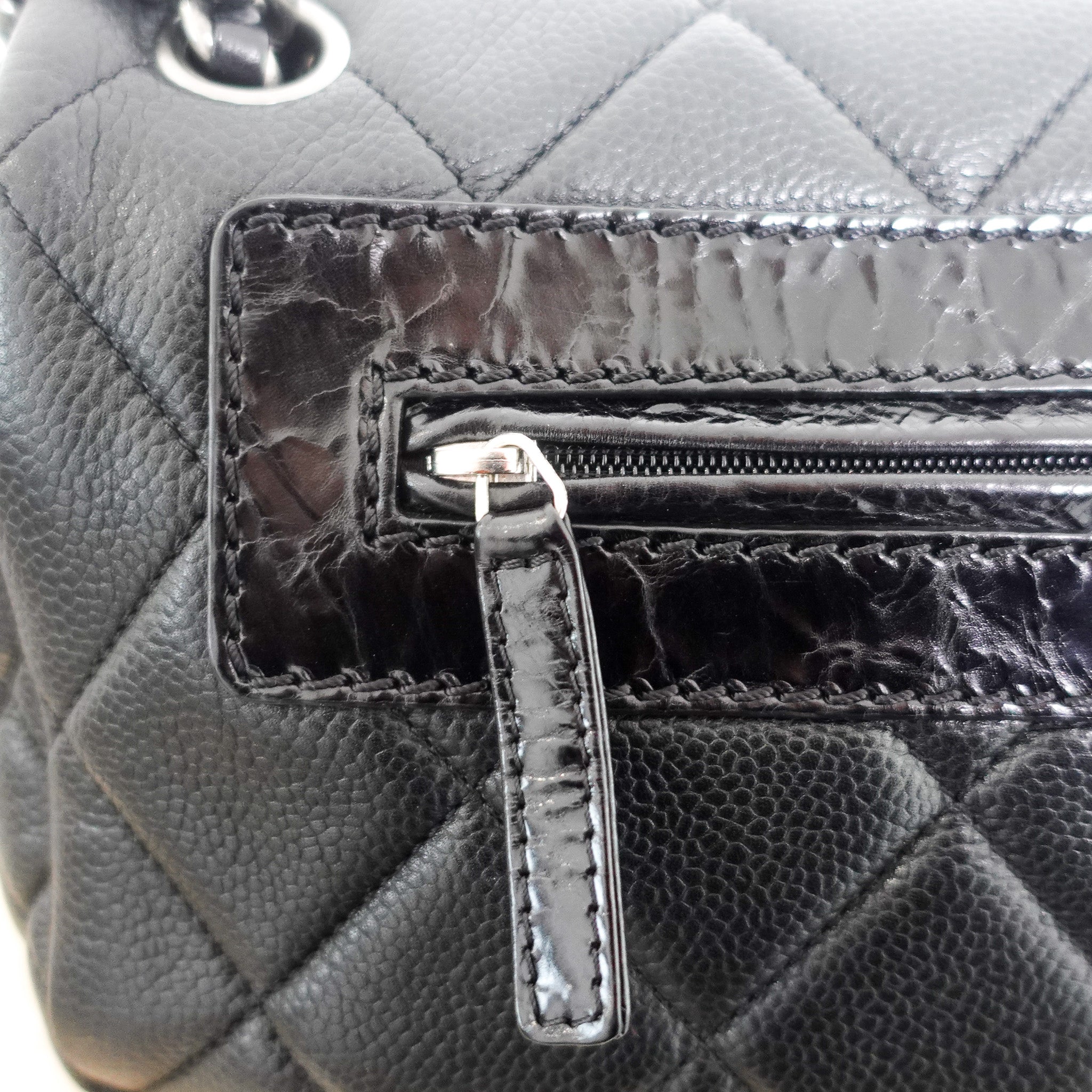 Quilted medium perfect edge flap bag RRP £6k