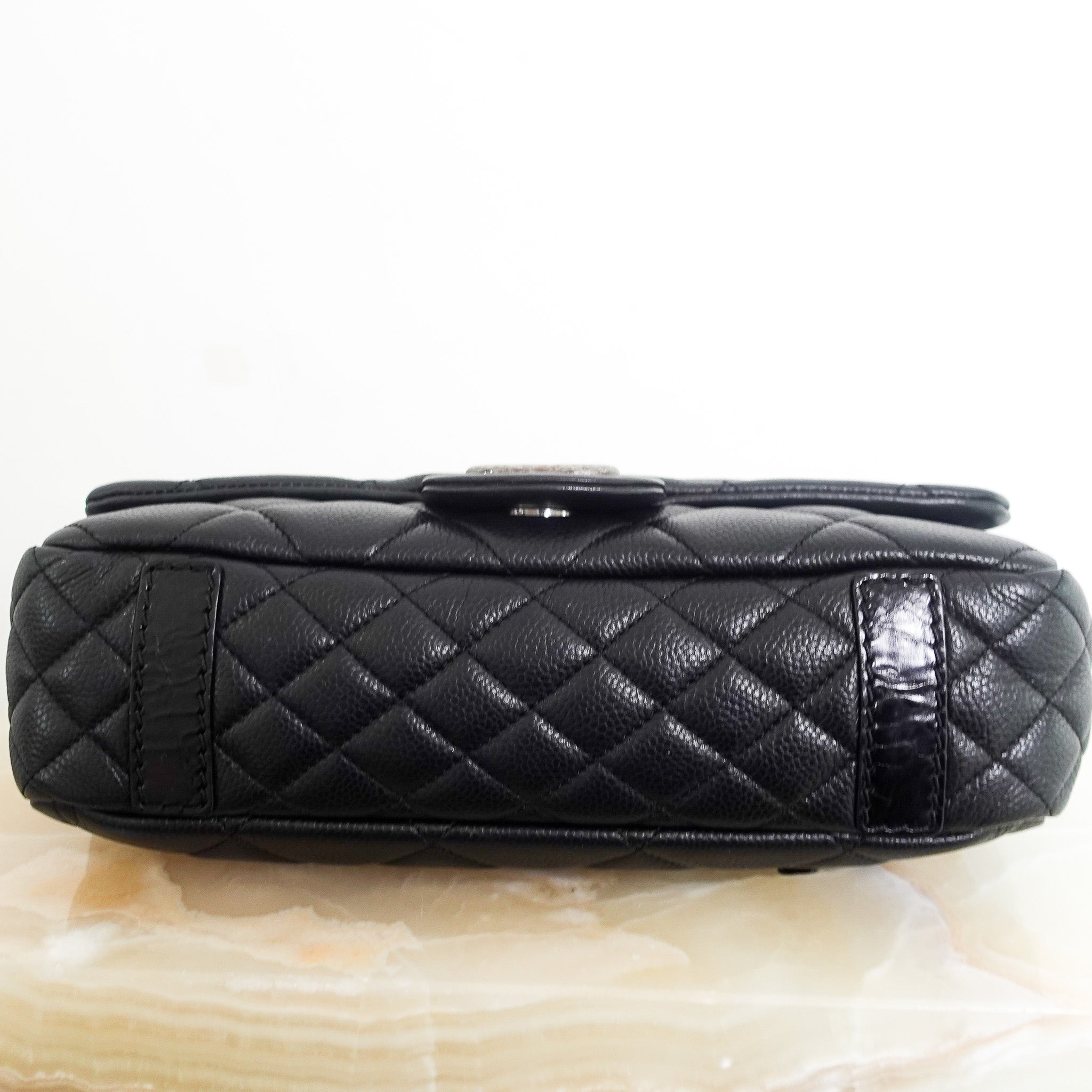 Quilted medium perfect edge flap bag RRP £6k