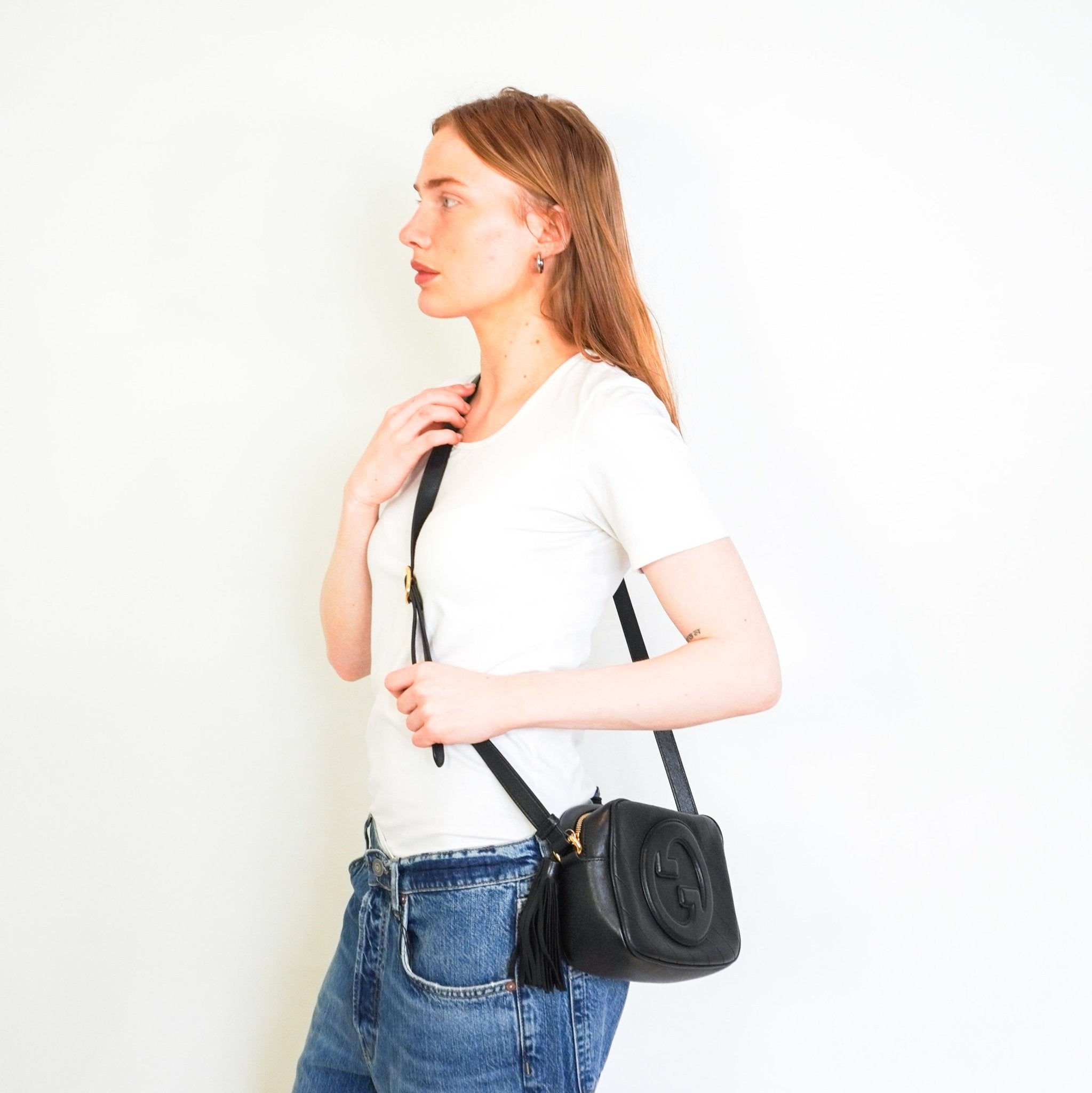 Gucci GG Blondie Camera Bag in black RRP £1360 | Authentic Preloved