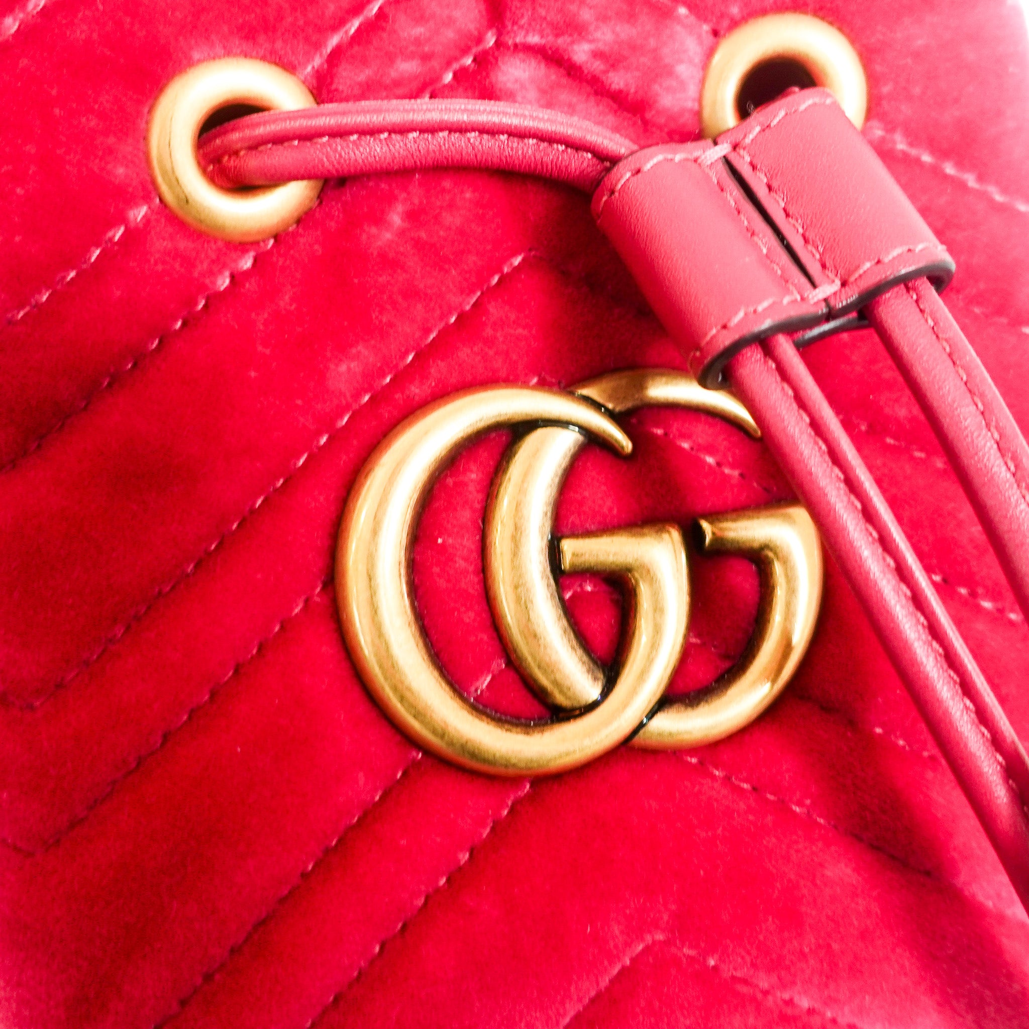 Velvet GG marmont bucket bag RRP £1.4k