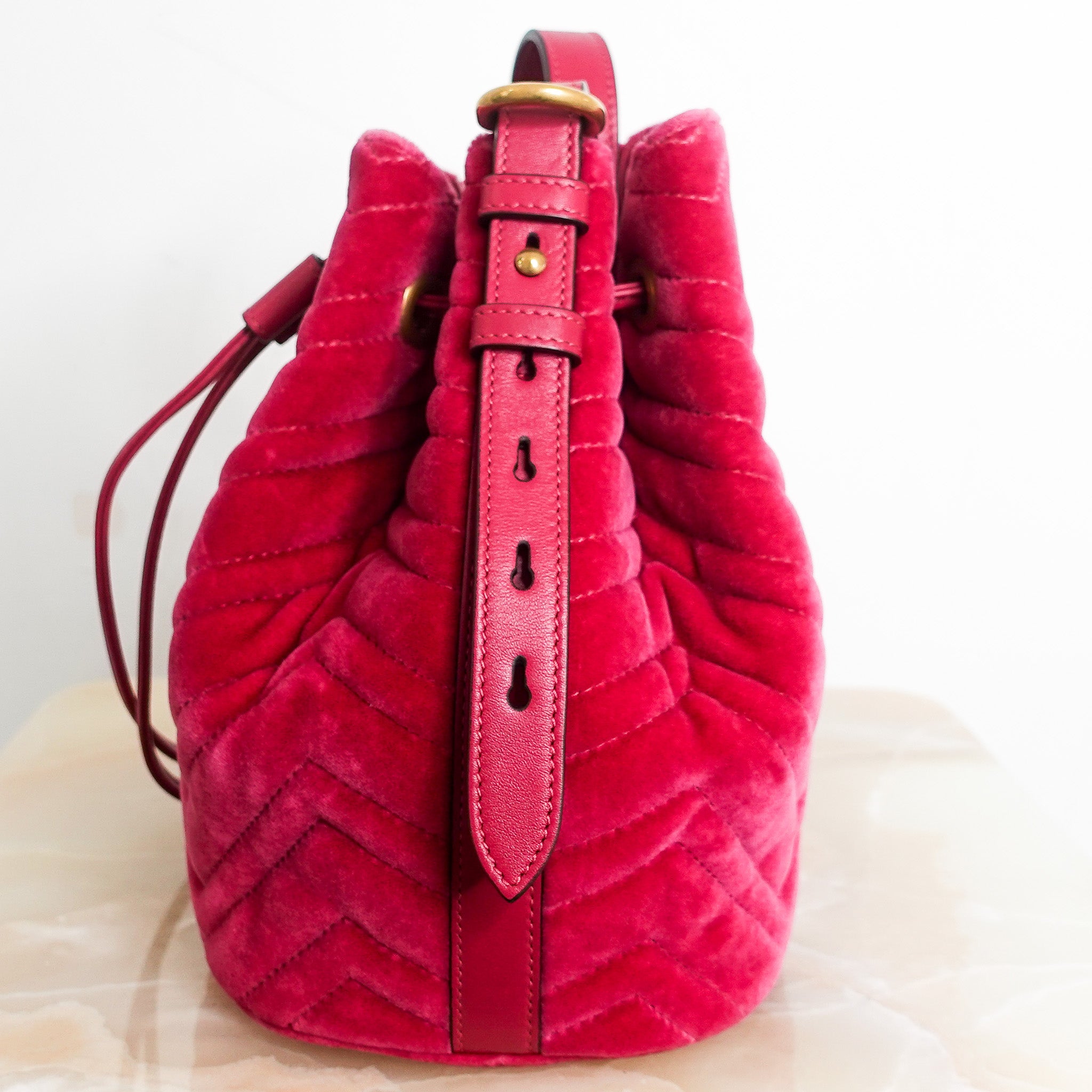 Velvet GG marmont bucket bag RRP £1.4k