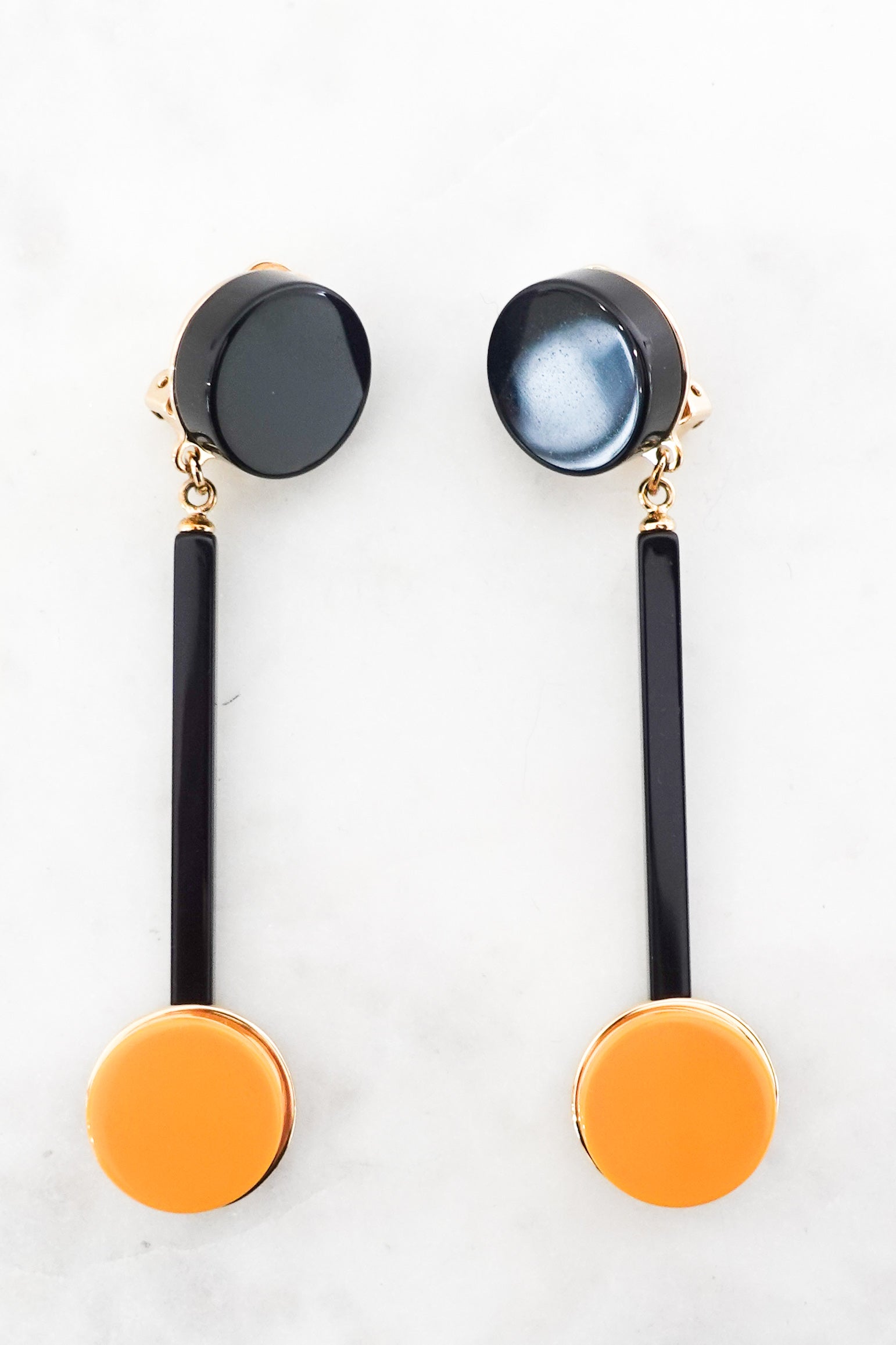 Yellow and Black Drop Earrings RRP £240