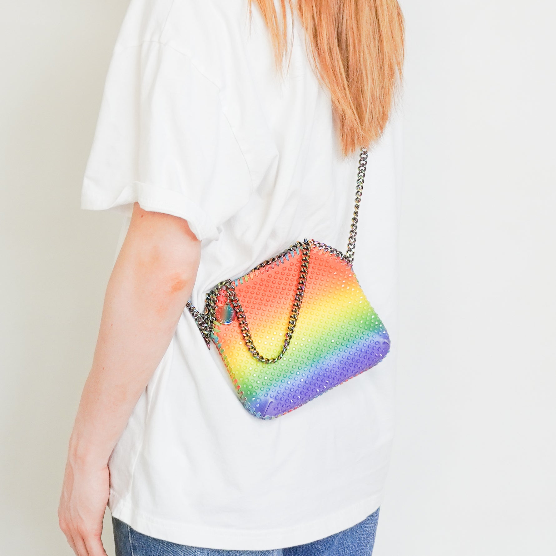 Stella McCartney Falabella Rainbow Dégradé Mini Tote Bag (RRP £850) | Authentic Preloved