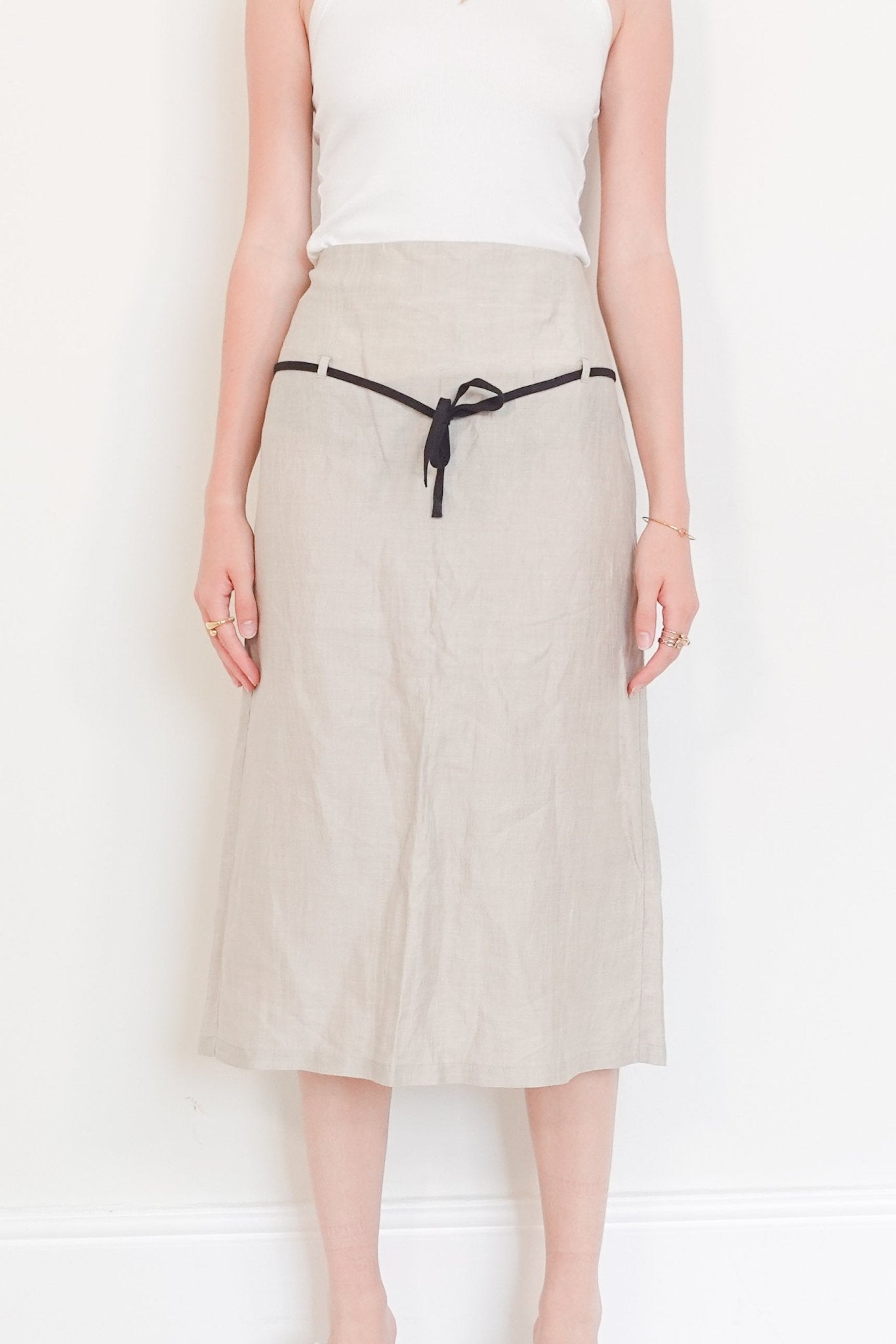 Paloma Wool Linen midi skirt RRP £500 - final sale - Reloved Again