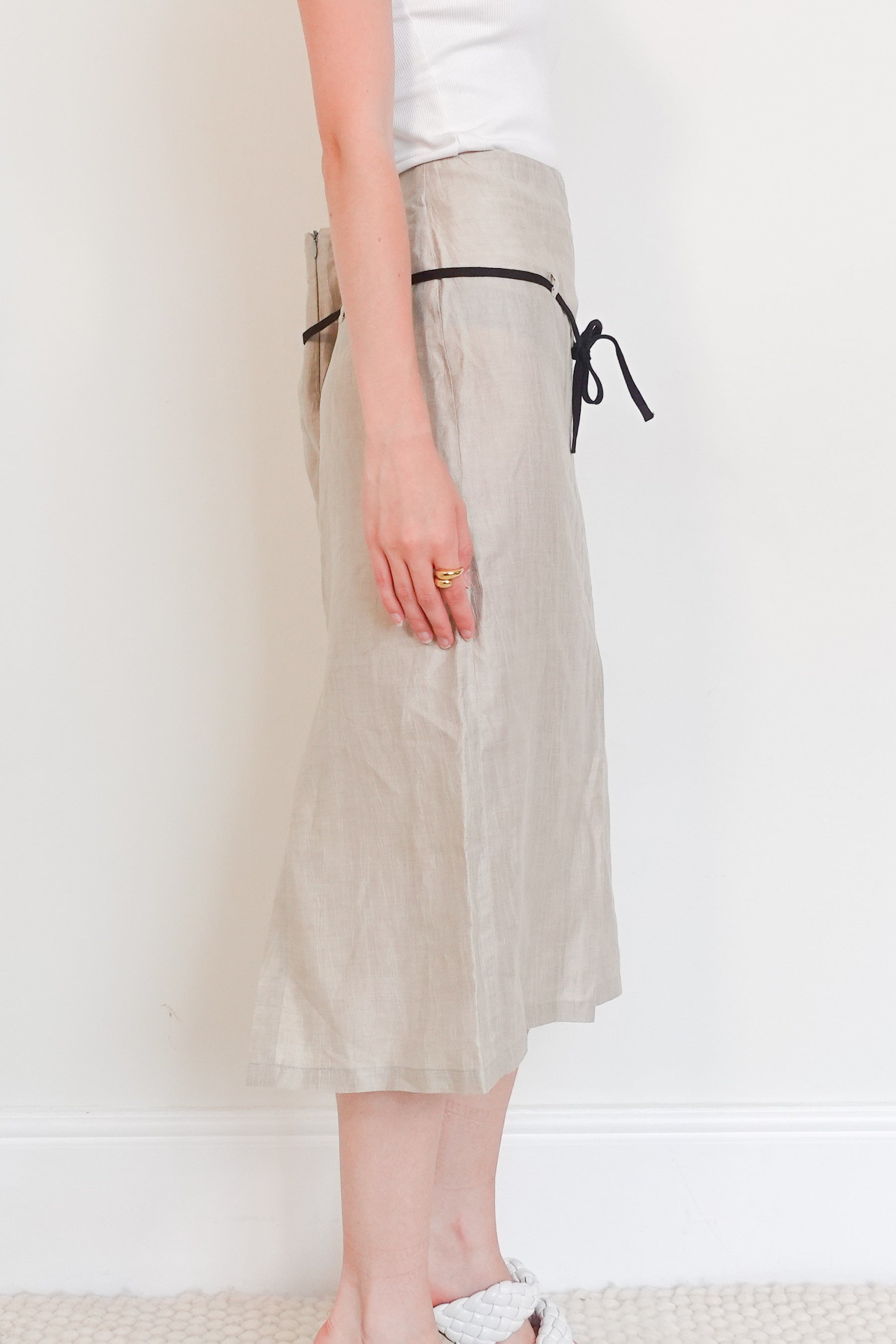 Linen midi skirt RRP £500