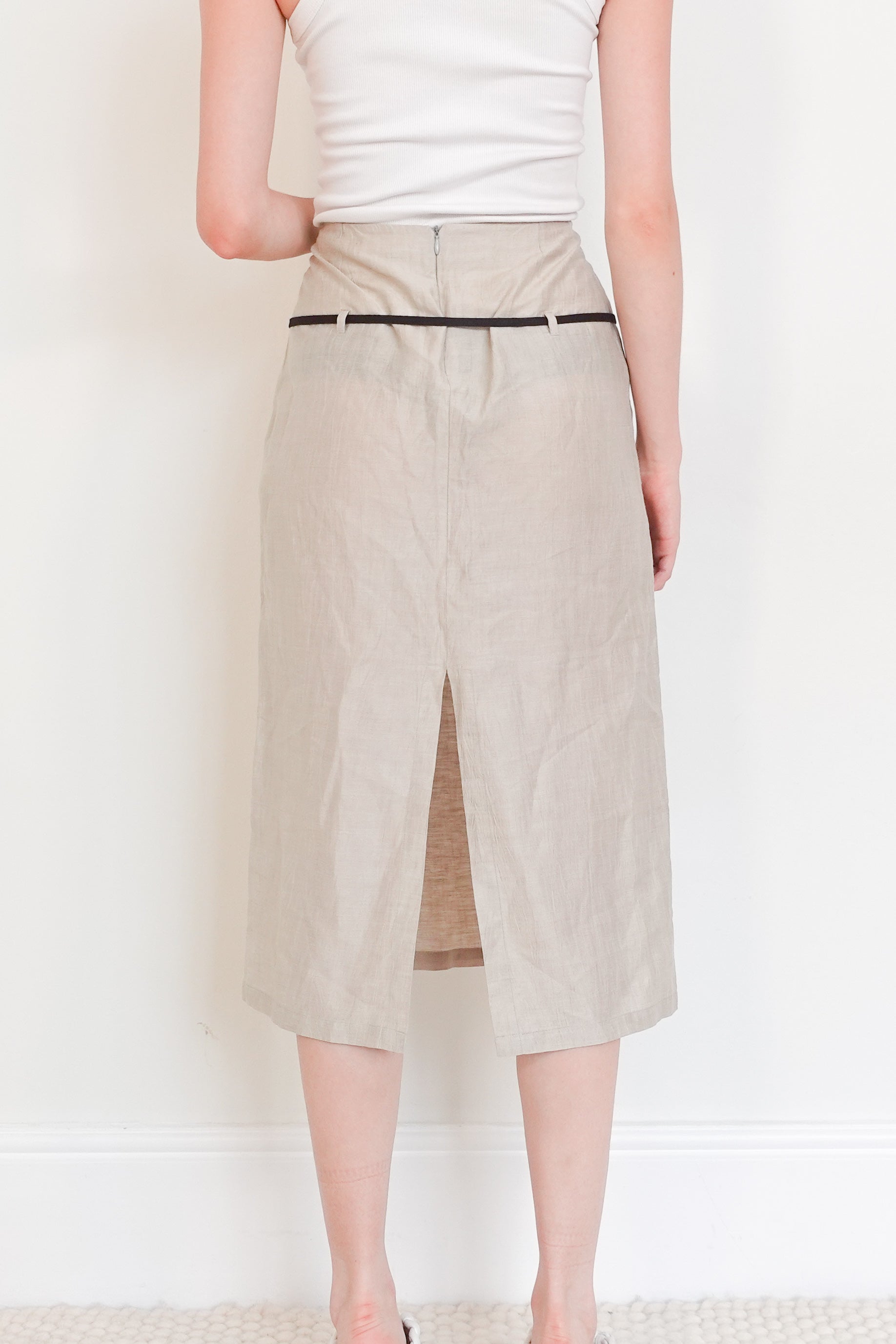 Linen midi skirt RRP £500