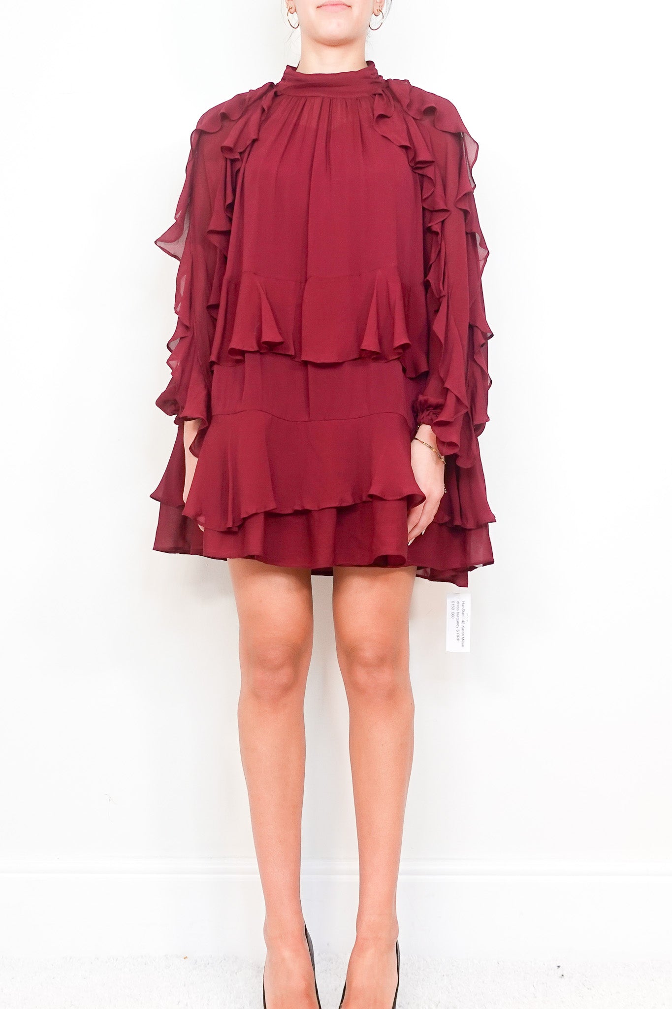 Burgundy mini dress RRP £150