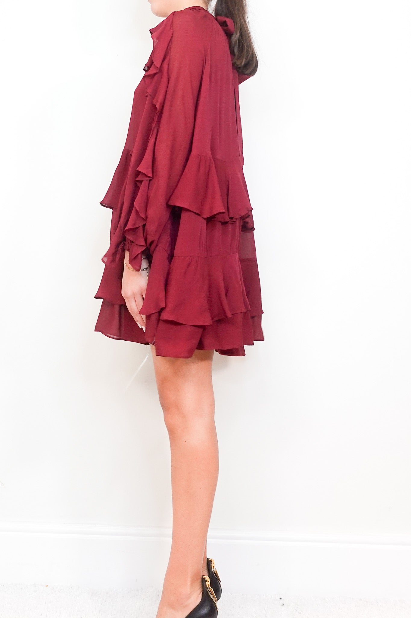 Burgundy mini dress RRP £150