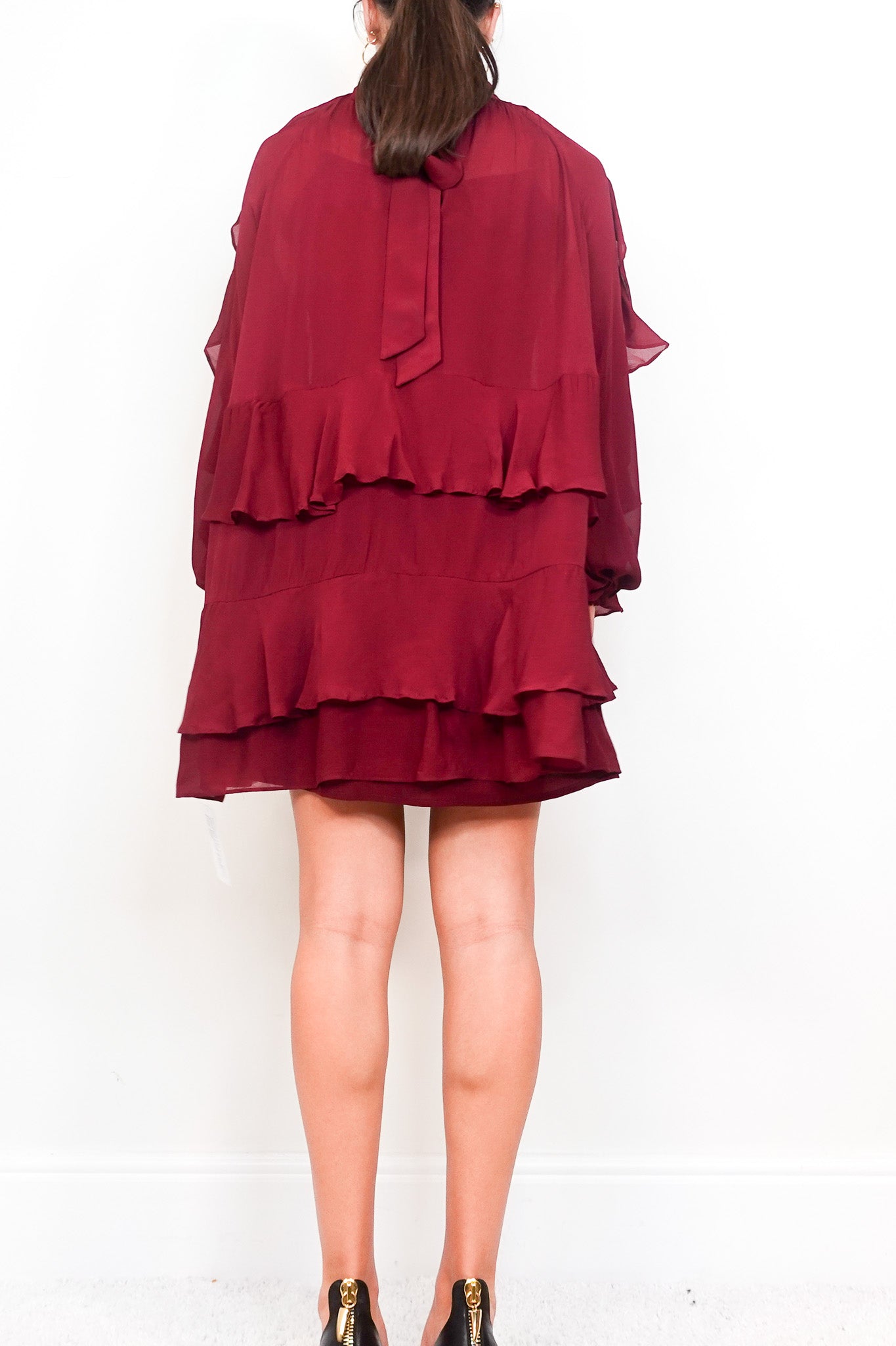 Burgundy mini dress RRP £150