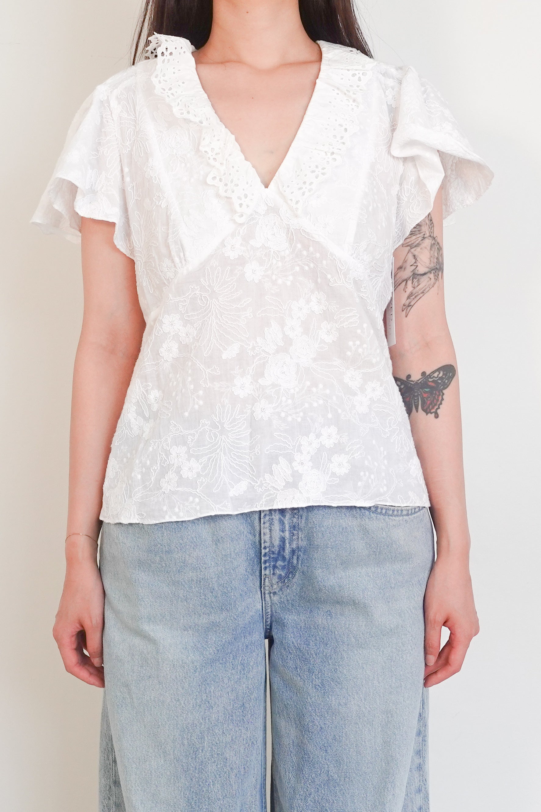 White embroidery top RRP £125