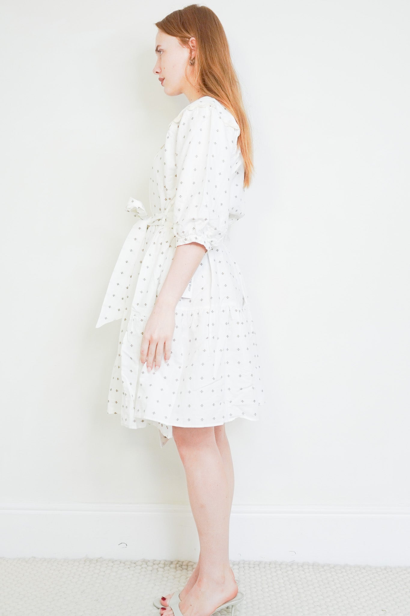NEW Wiggy Kit White with Olive Clip Dot Dress (RRP £395) | Authentic Preloved