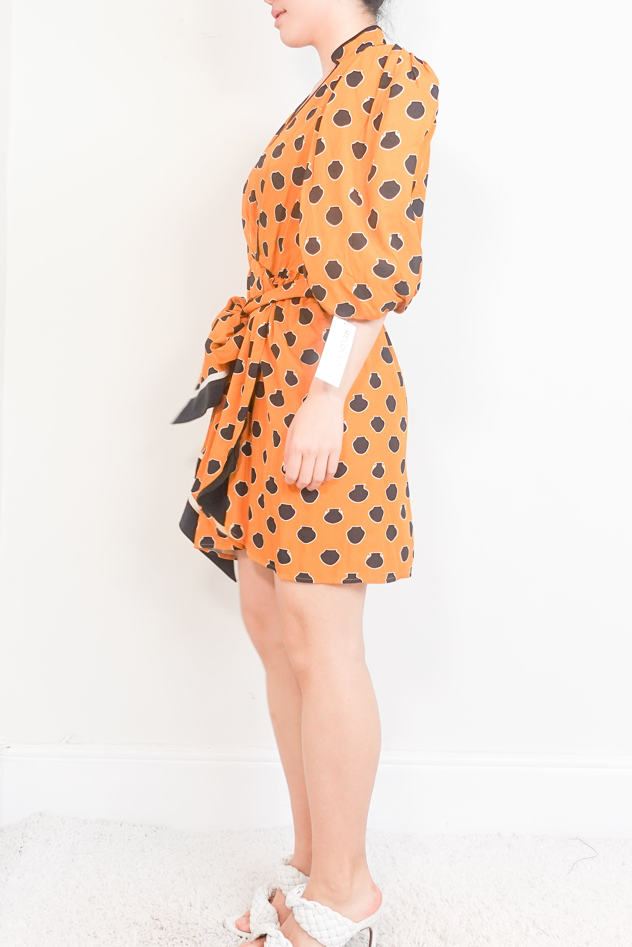Orange and blue dress RRP £500