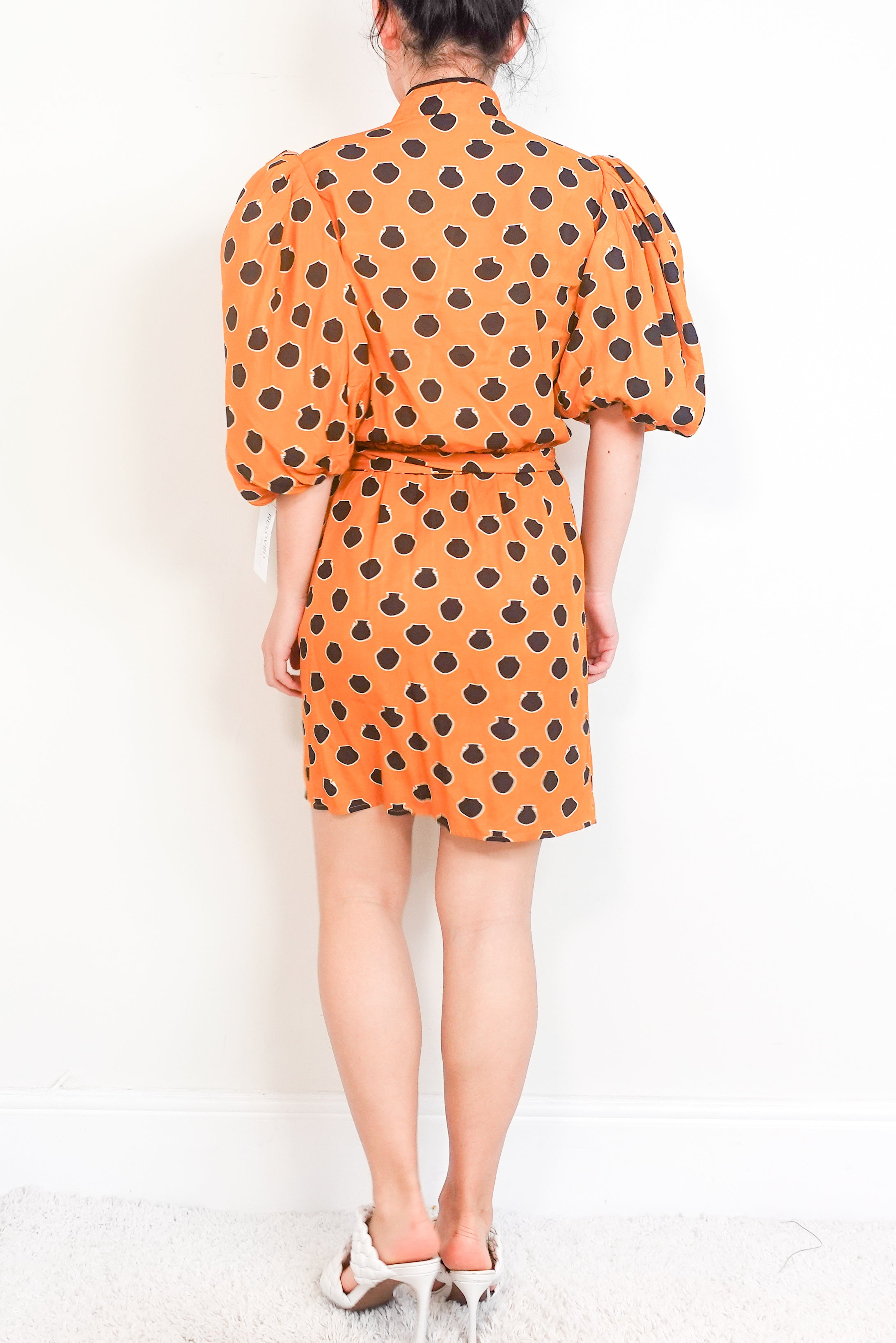 Orange and blue dress RRP £500