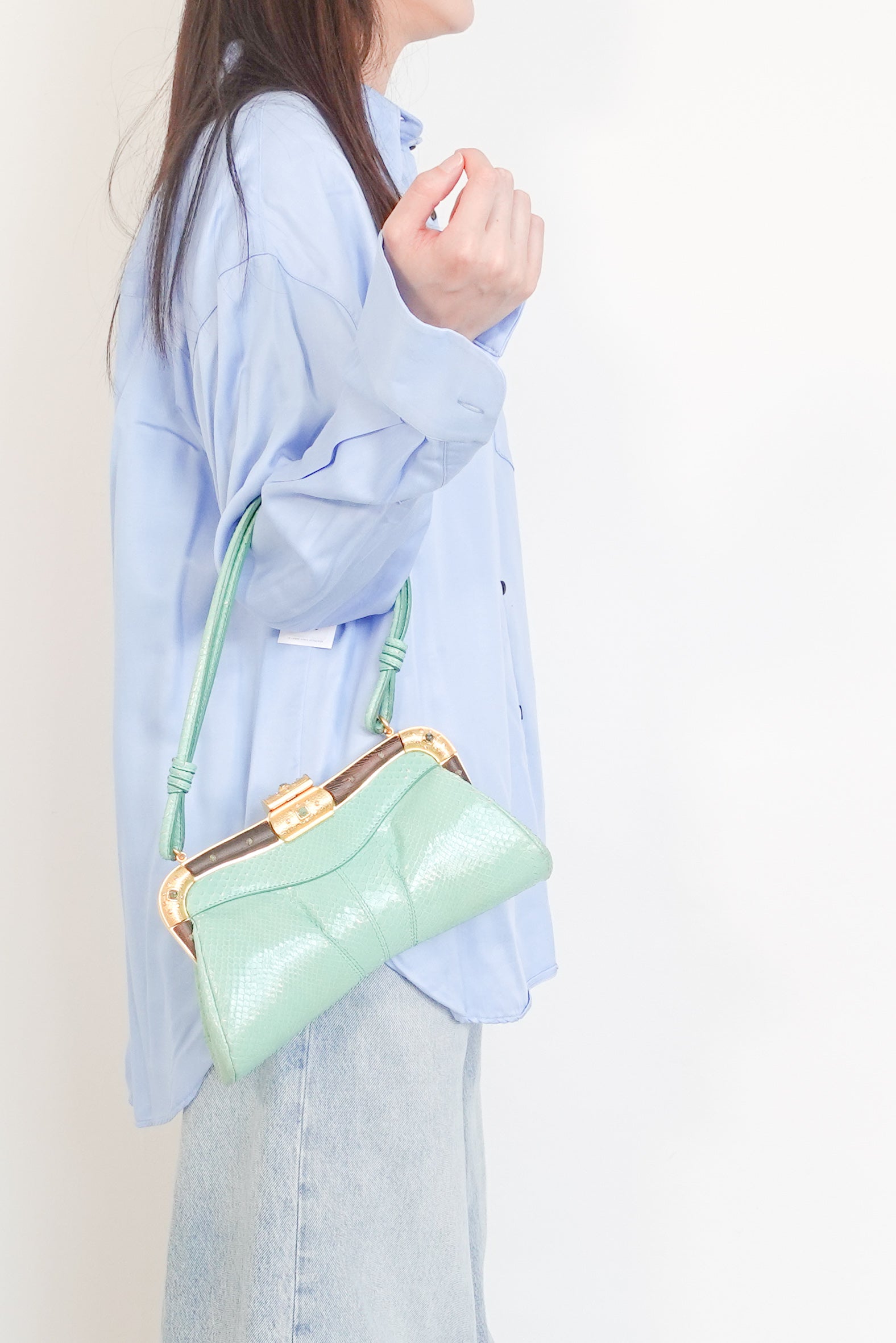 Vintage teal mini bag