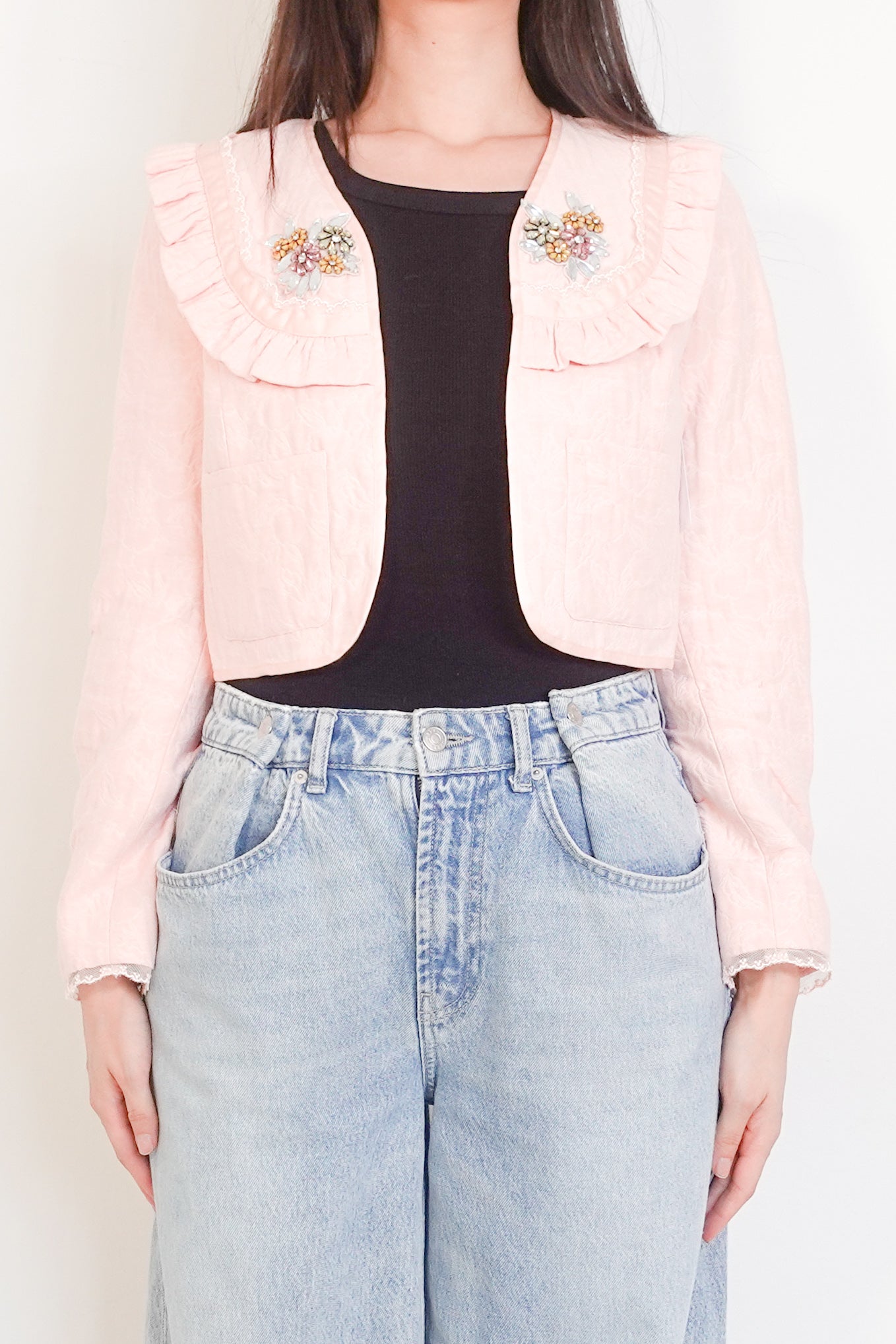 Pink gemstone jacket RRP £450