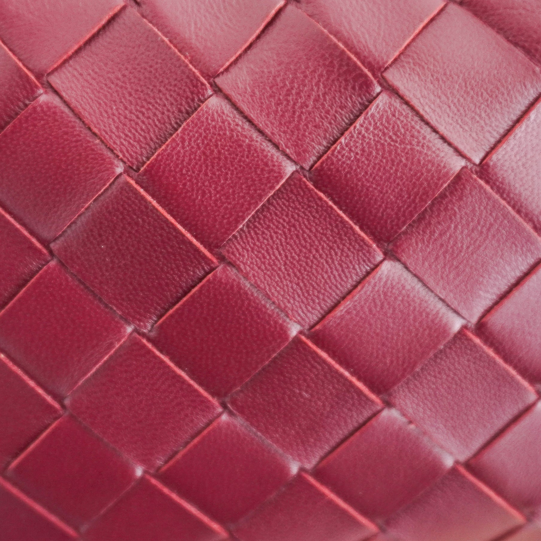 Bottega Veneta Intreciatto Concert Crossbody Bag in Burgundy (RRP £1730) | Authentic Preloved