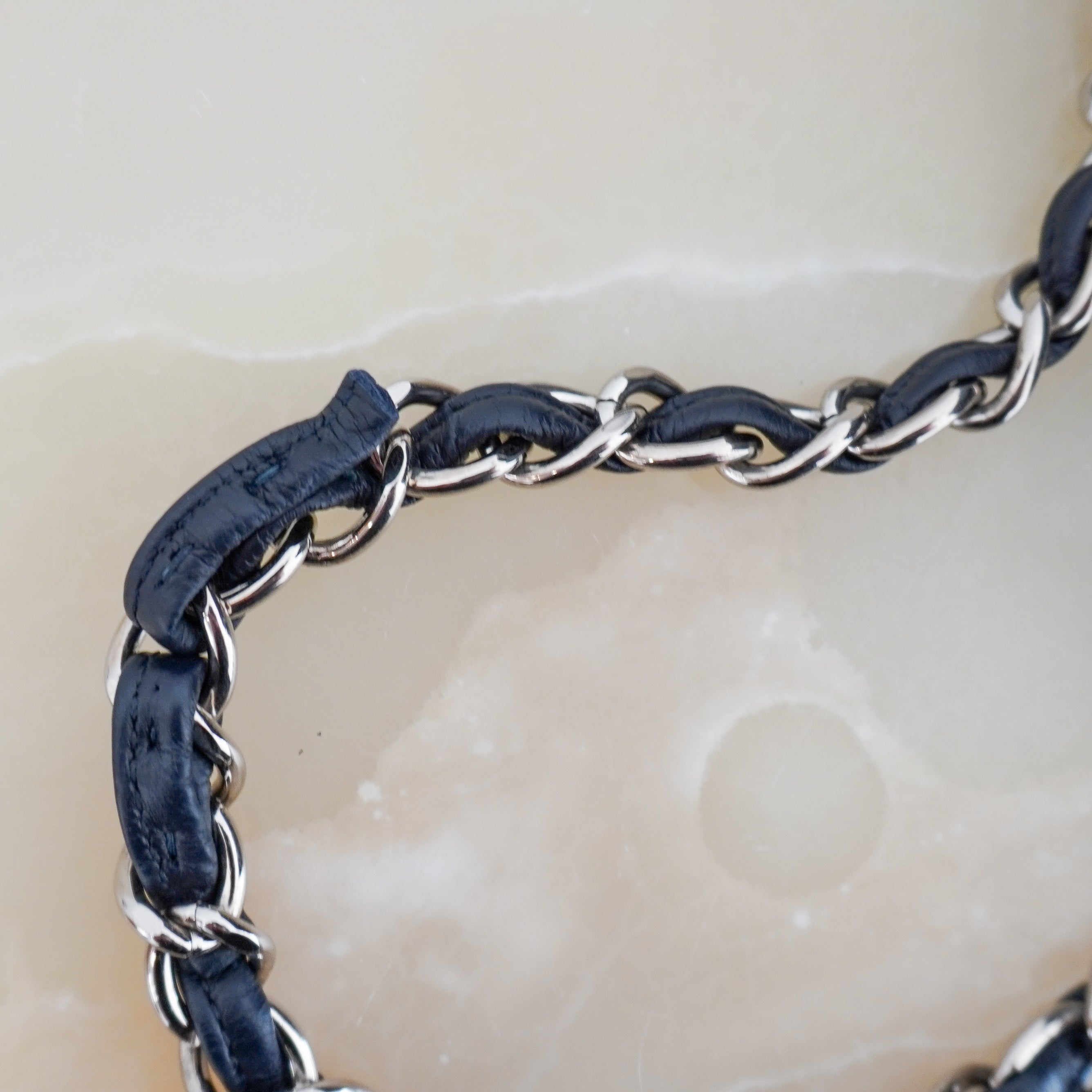 Chanel Large Classic Double Flap Bag Navy Lambskin with Silver Hardware (RRP £9500) | Authentic Preloved
