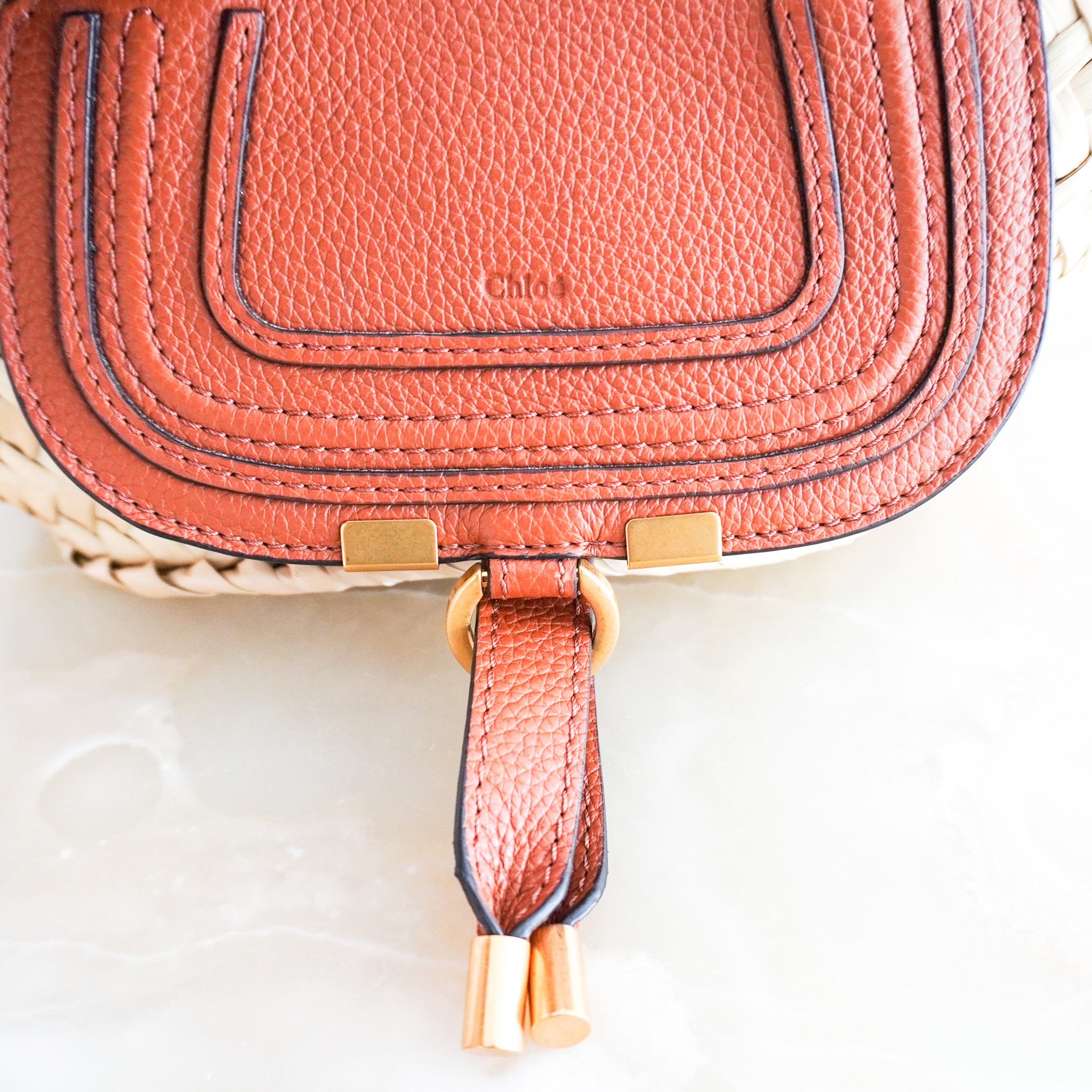 Chloe Marcie Raffia Small Basket Bag | Authentic Preloved