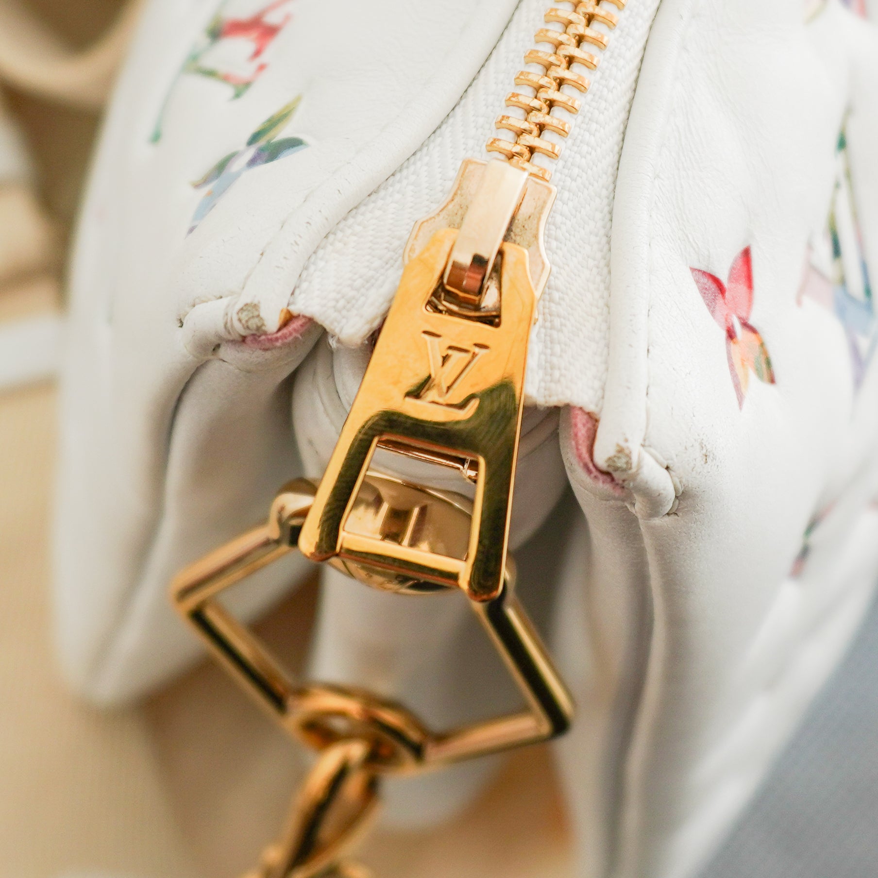 Louis Vuitton Coussin PM Monogram Floral White Leather Bag (RRP £3150) | Authentic Preloved