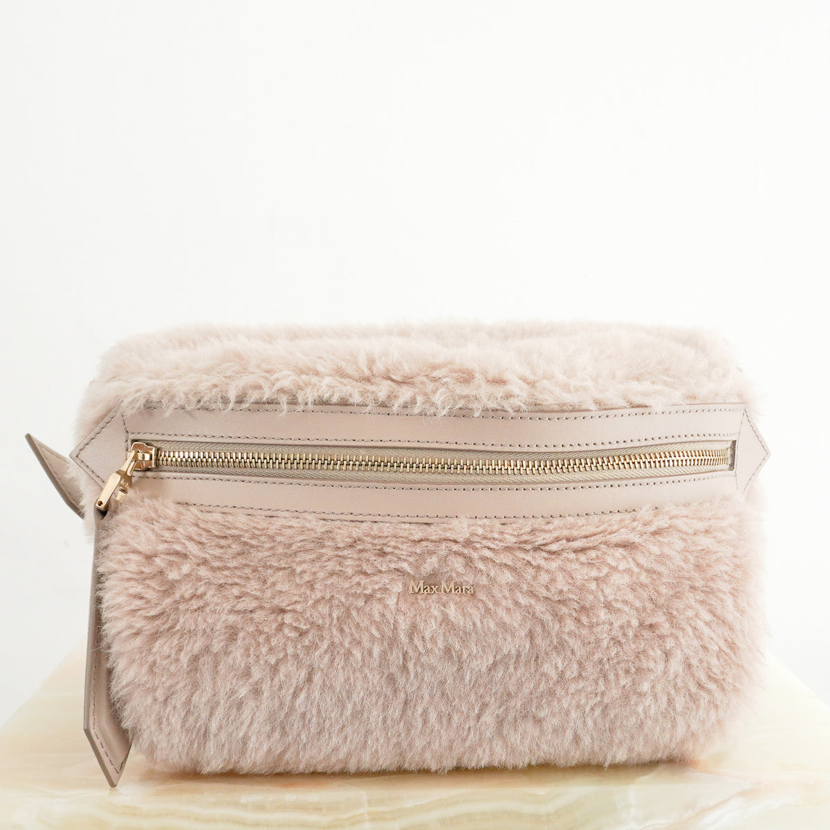 MaxMara Beige Camelux Teddy Fur Crossbody Bag (RRP £720) | Authentic Preloved