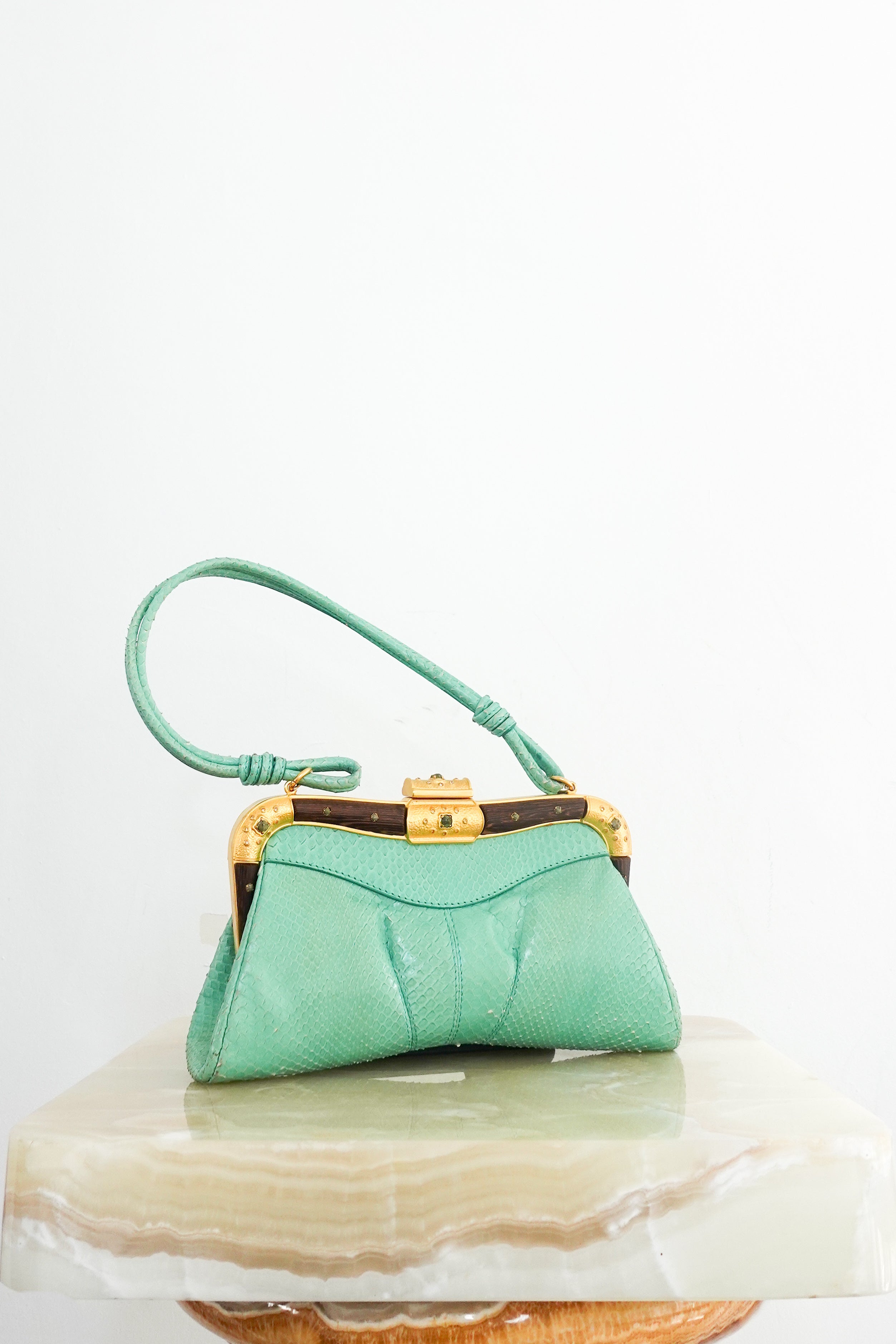 Vintage teal mini bag