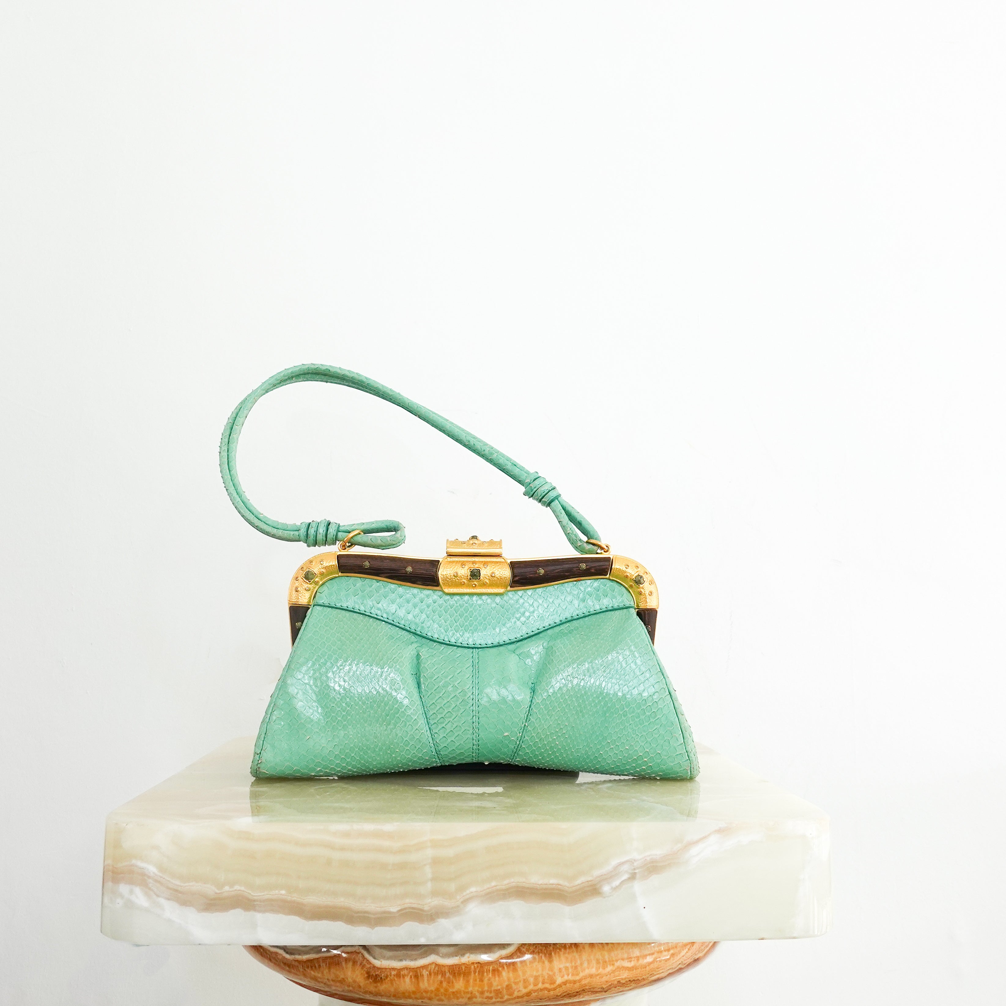 Vintage teal mini bag