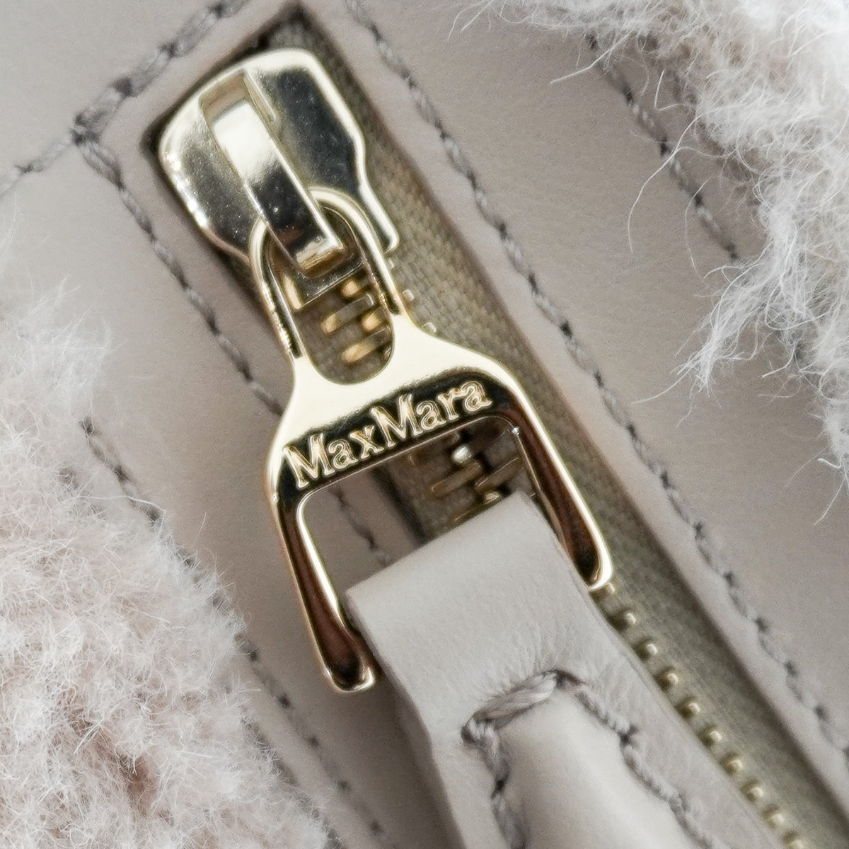 MaxMara Beige Camelux Teddy Fur Crossbody Bag (RRP £720) | Authentic Preloved