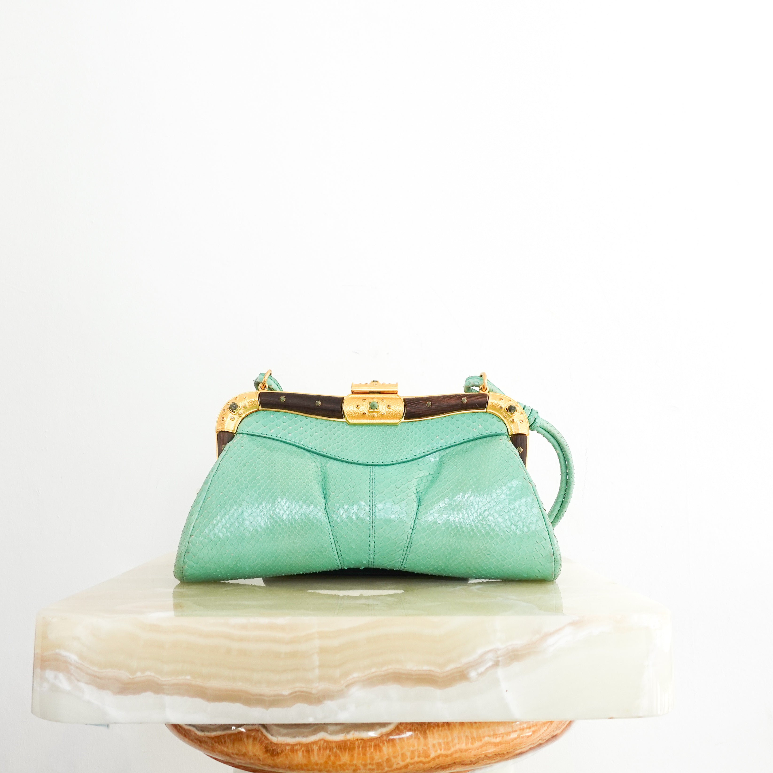 Vintage teal mini bag