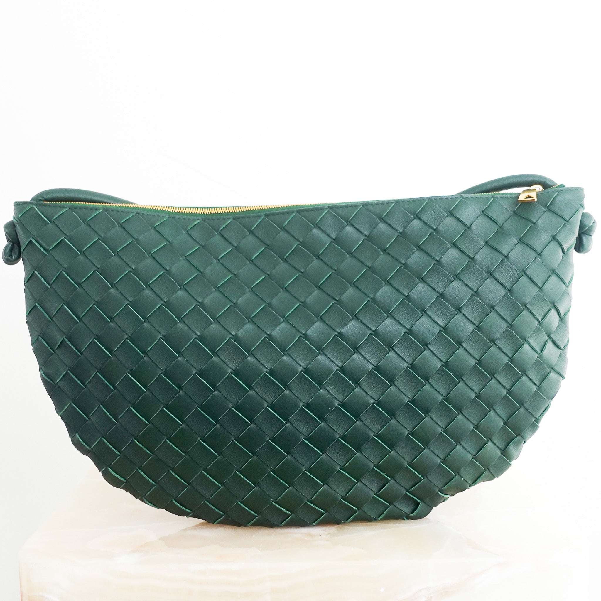 Intreccio Turn Pouch Shoulder Bag Green handbag RRP £1880