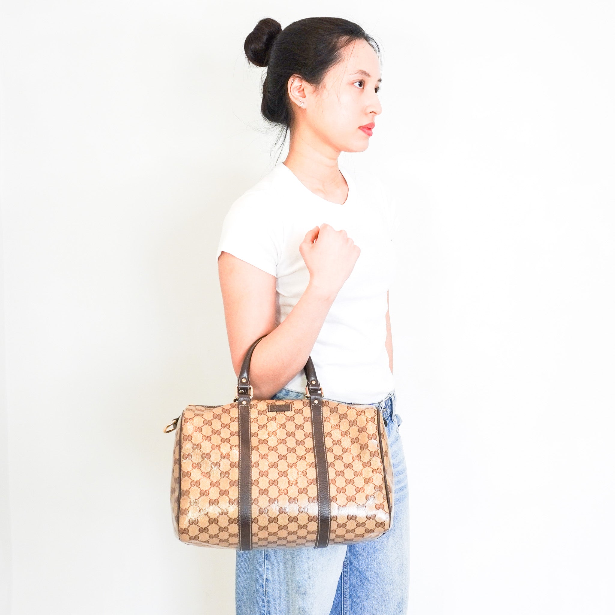 Gucci Monogram Boston Bag | Authentic Preloved