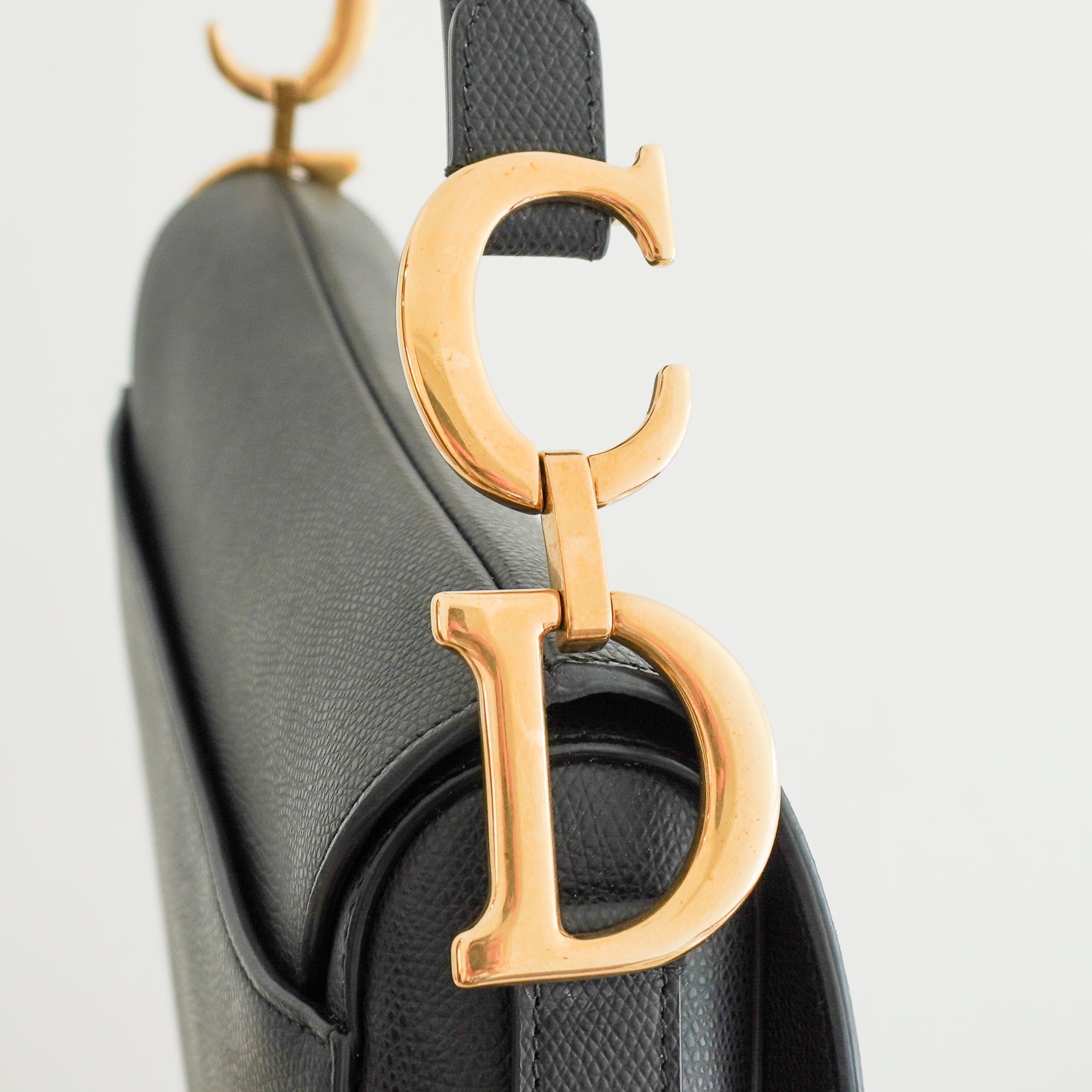 Dior Black Calfskin Medium Saddle Shoulder Bag RRP £3300 | Authentic Preloved