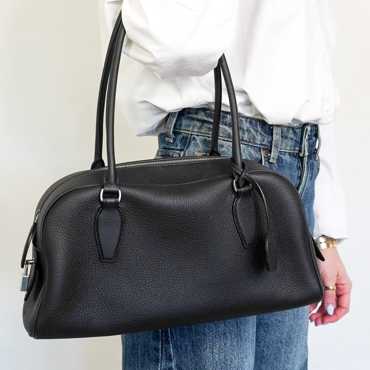 The Row India Small Textured Leather Tote (RRP £3150) | Authentic Preloved
