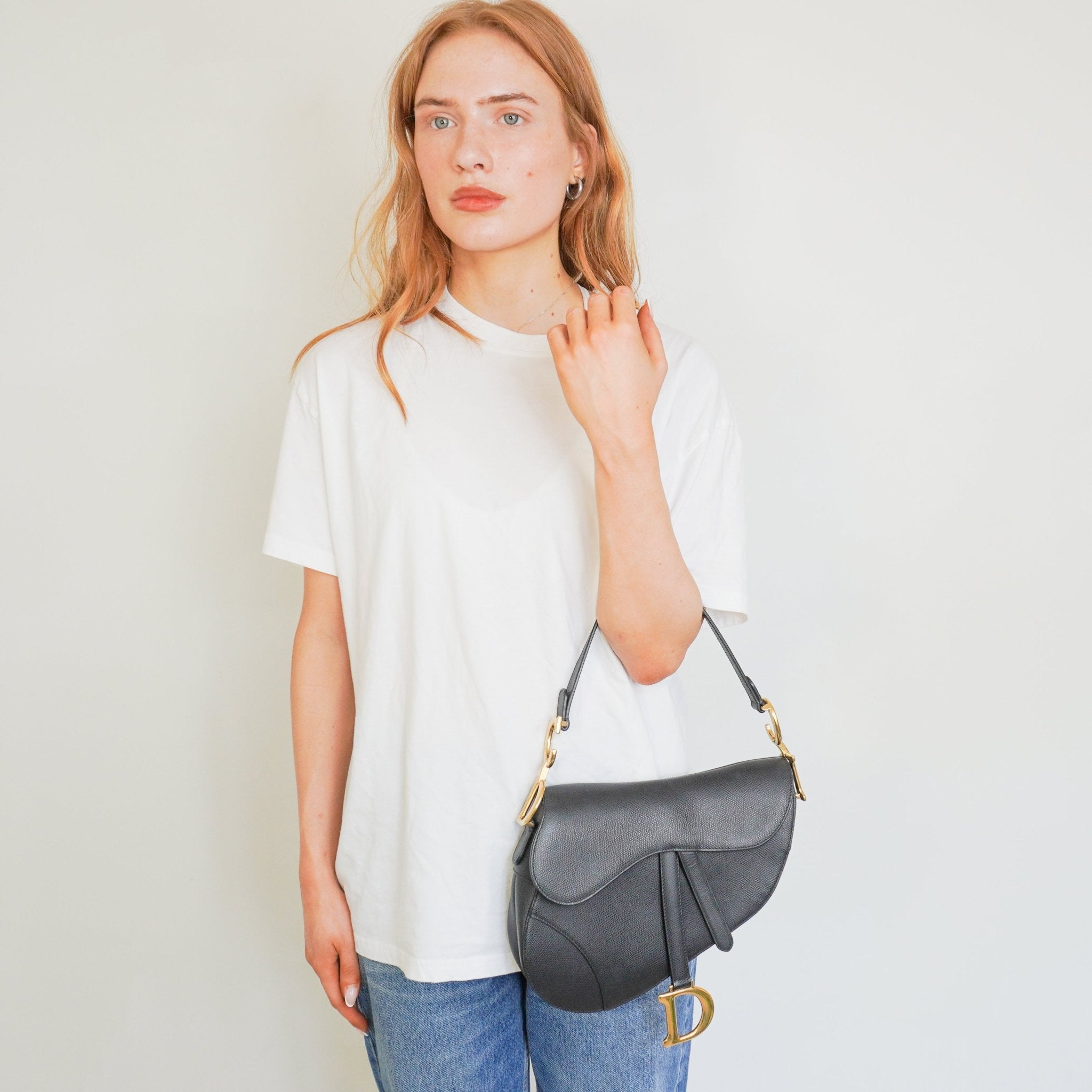 Dior Black Calfskin Medium Saddle Shoulder Bag RRP £3300 | Authentic Preloved - Reloved Again