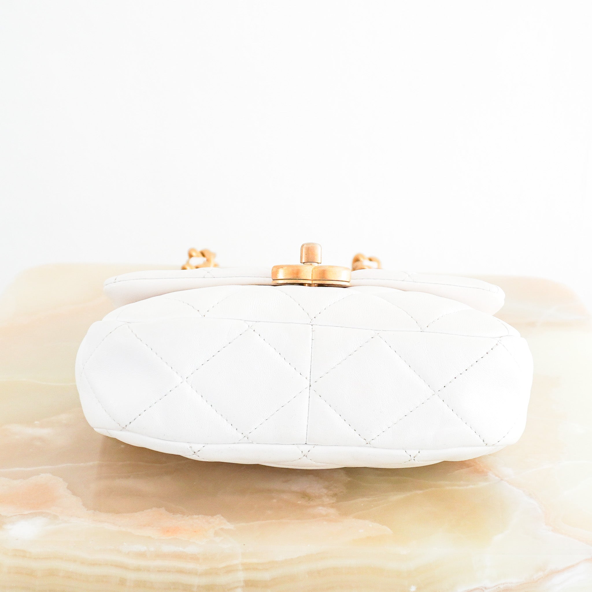 Chanel Mini White Lambskin Flap Bag RRP £4690 | Authentic Preloved - Reloved Again