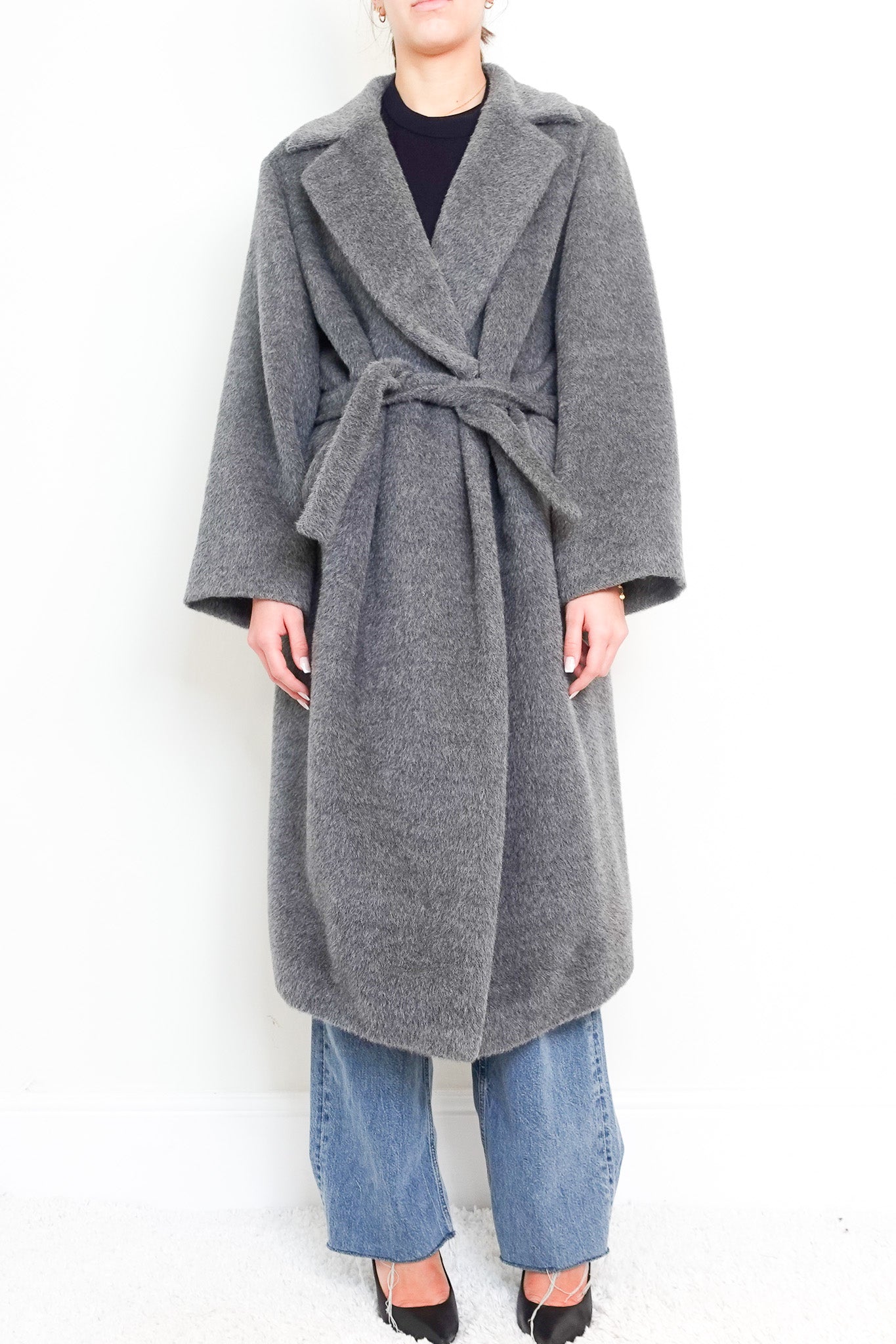 Grey long coat RRP £300