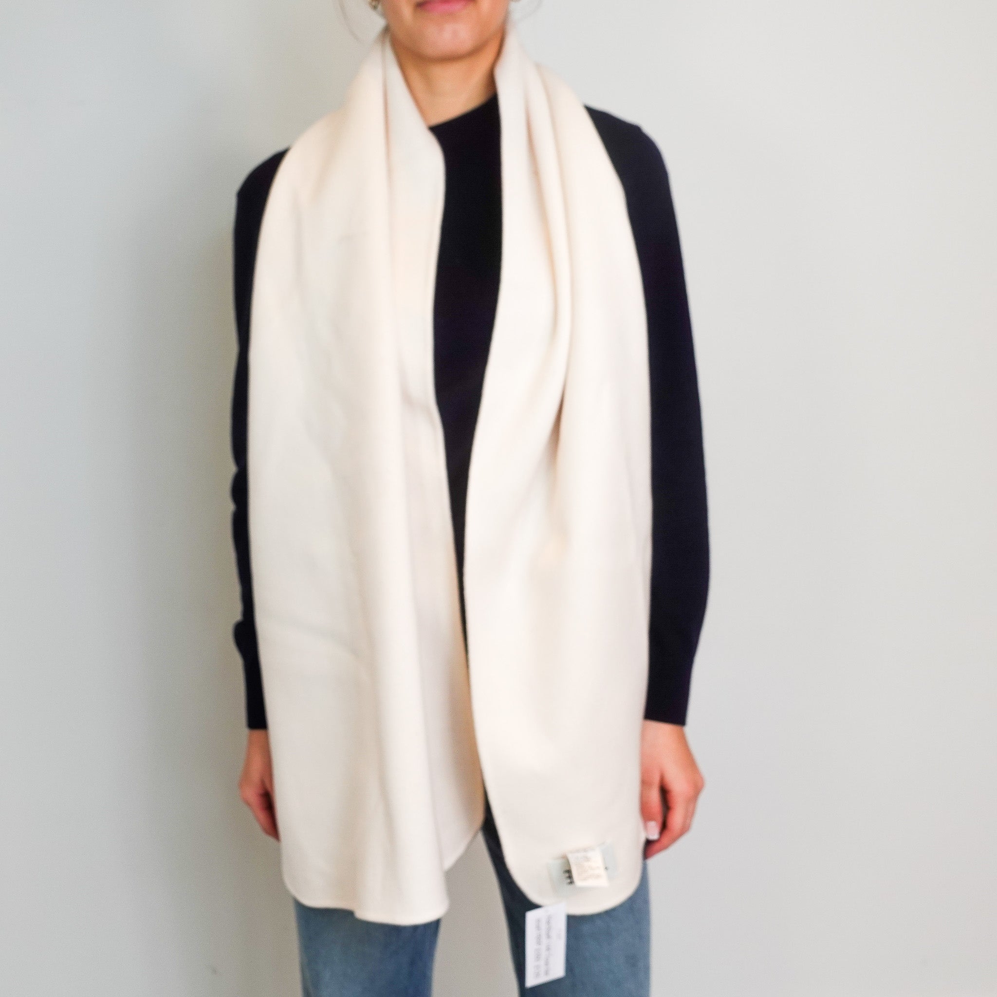 Felt wool cream scarf RRP £350