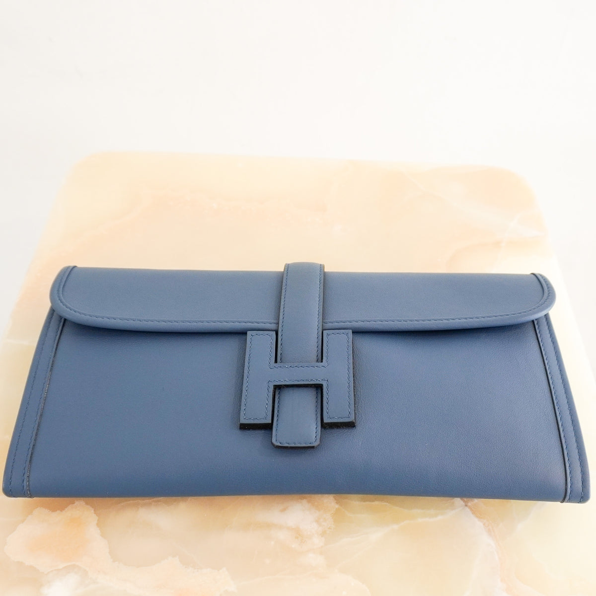 Hermes Jige clutch 29 Blue (RRP 5800) | Authentic Preloved