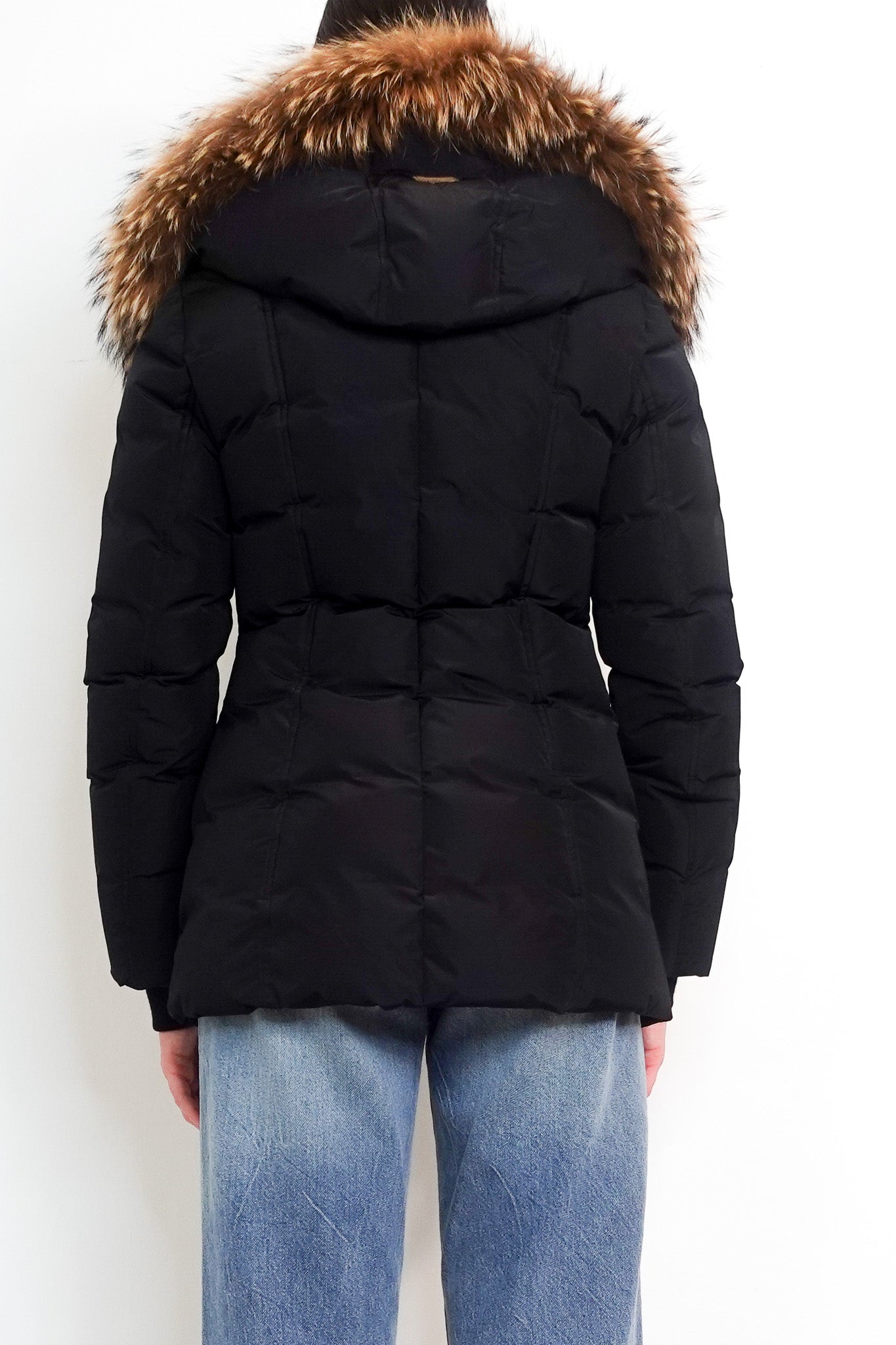 NEW Black Adali Puffer jacket with hood RRP £1200